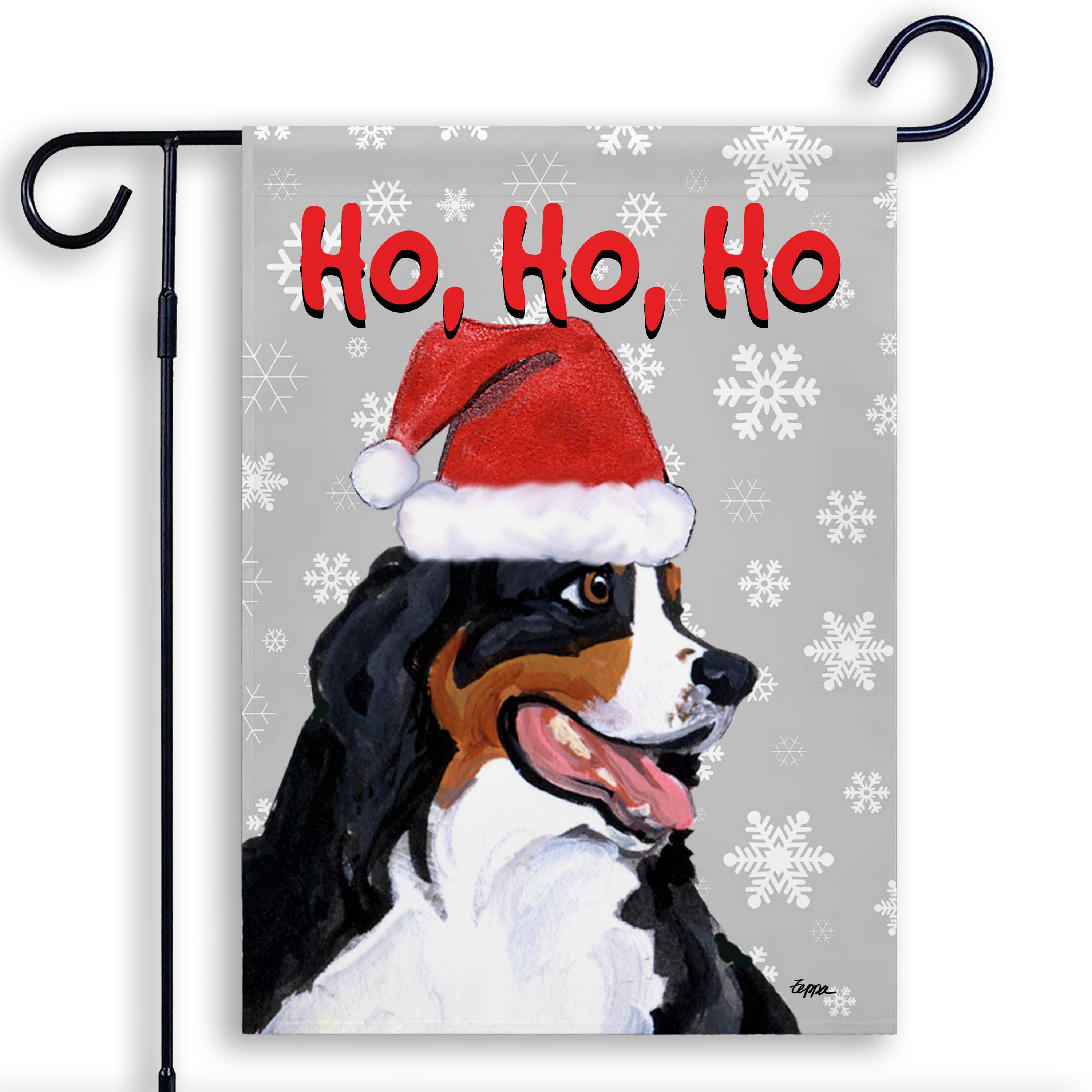 Bernese Mountain Dog Christmas Garden Flag