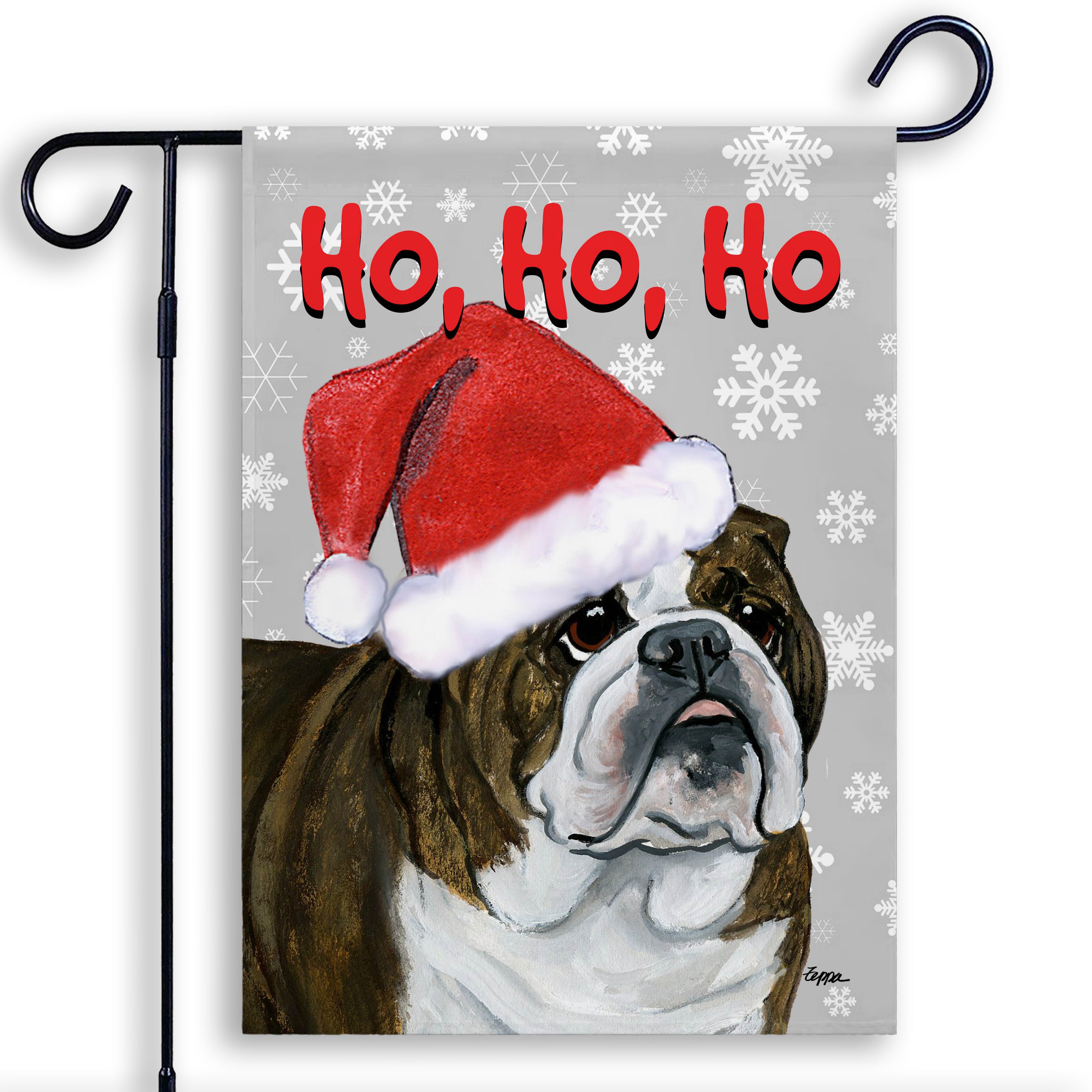 English Bulldog Christmas Garden Flag