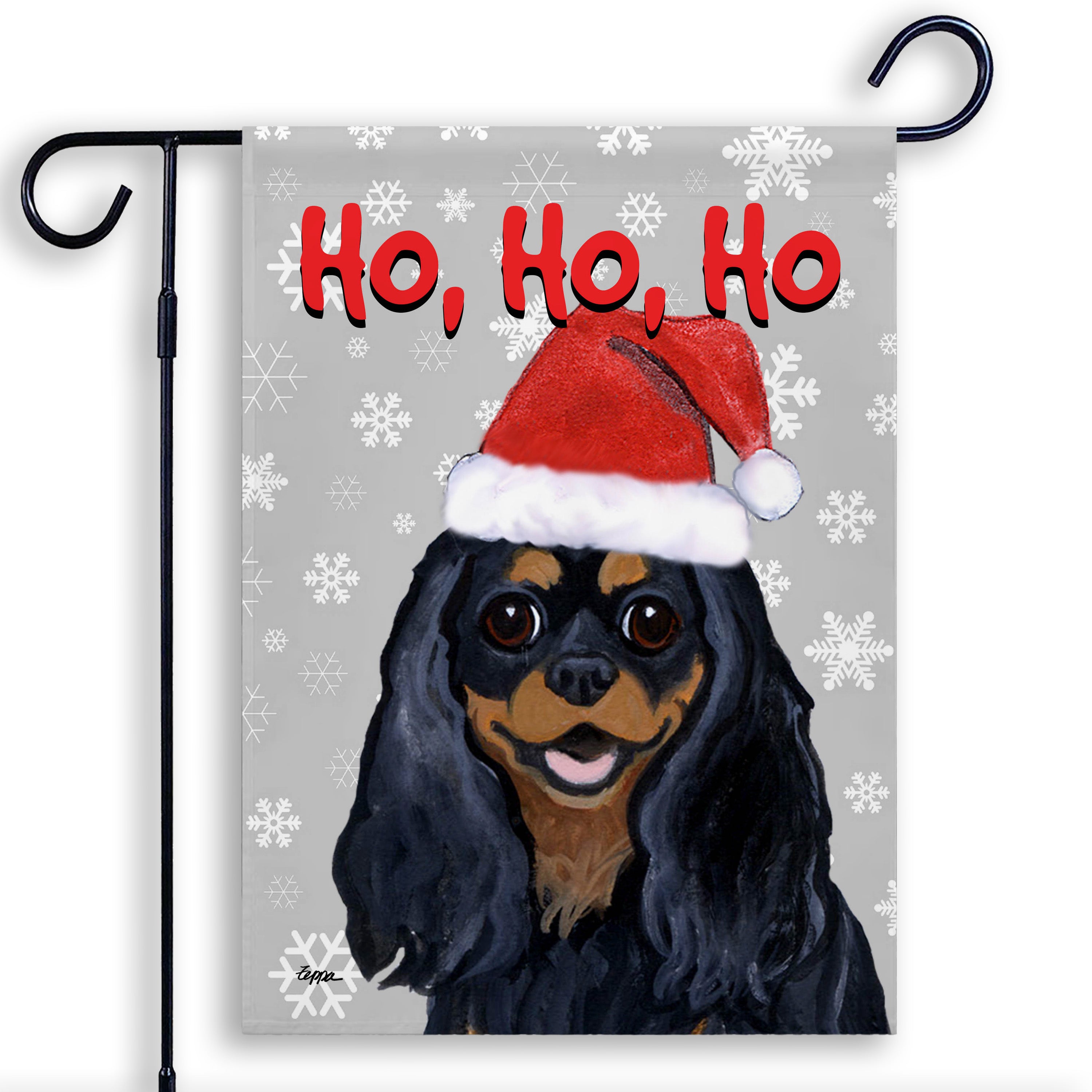 Cavalier King Charles Spaniel Christmas Garden Flag