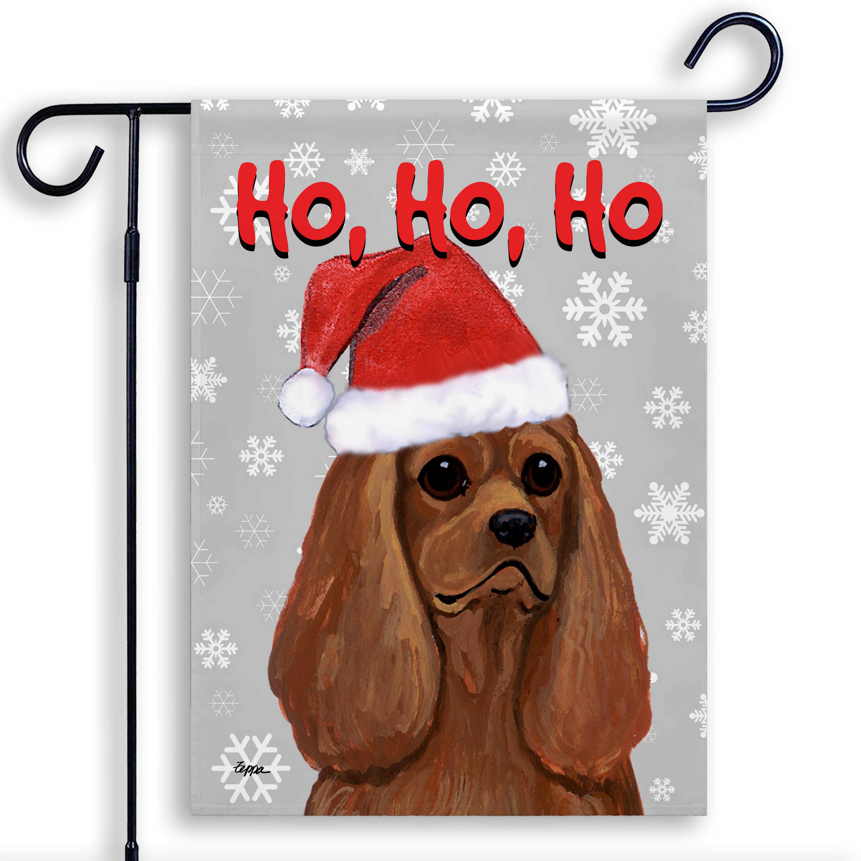 Cavalier King Charles Spaniel Christmas Garden Flag