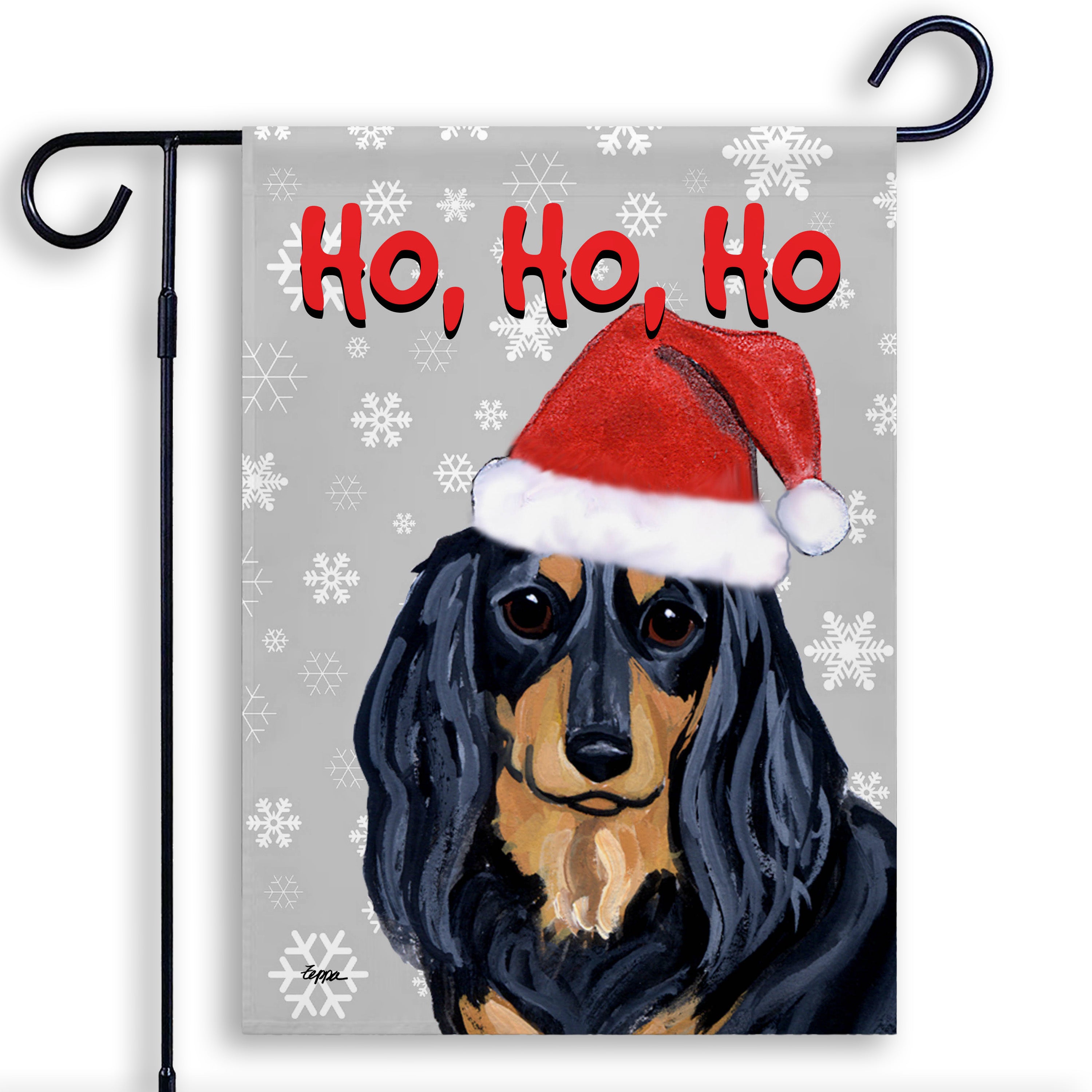Dachshund Christmas Garden Flag