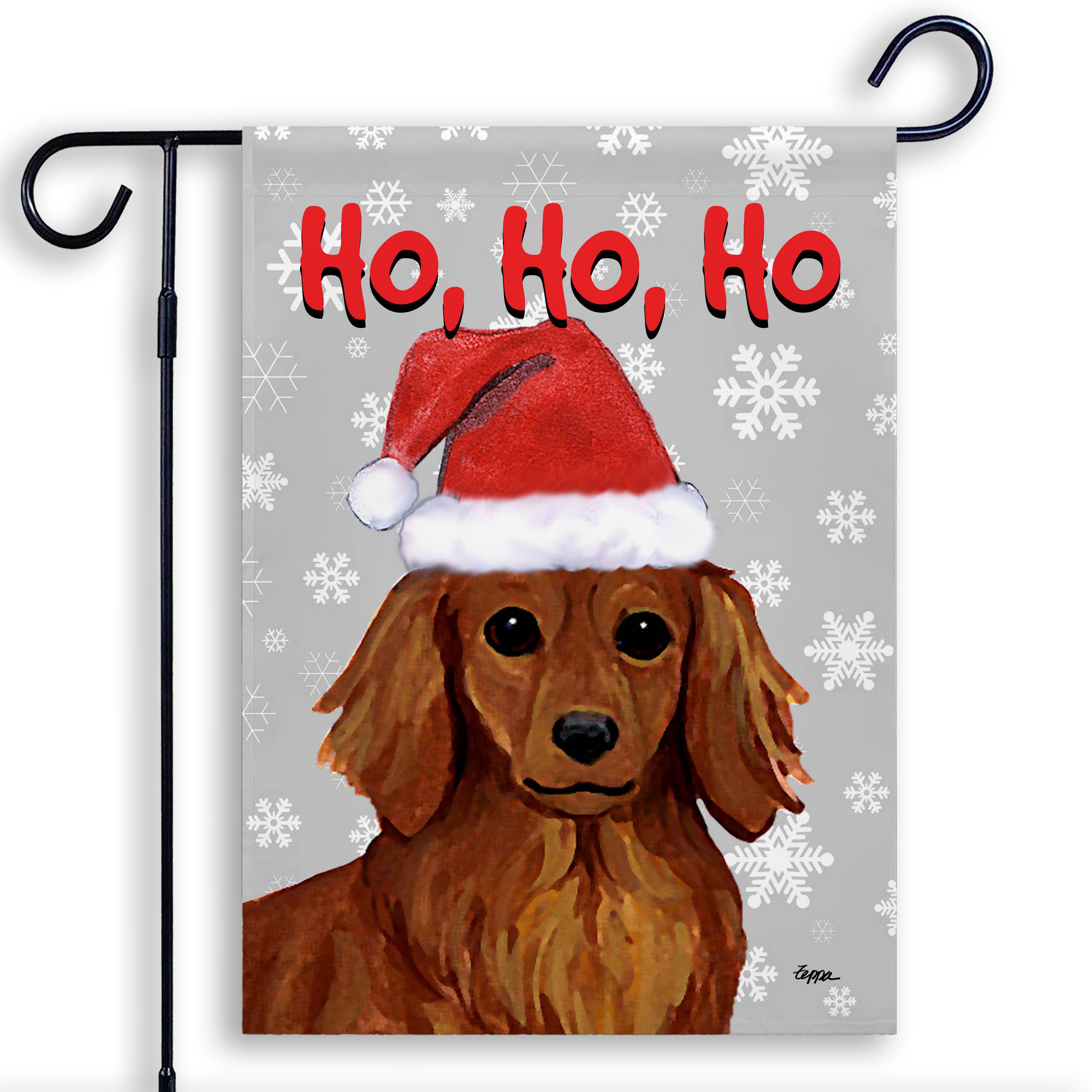 Dachshund Christmas Garden Flag