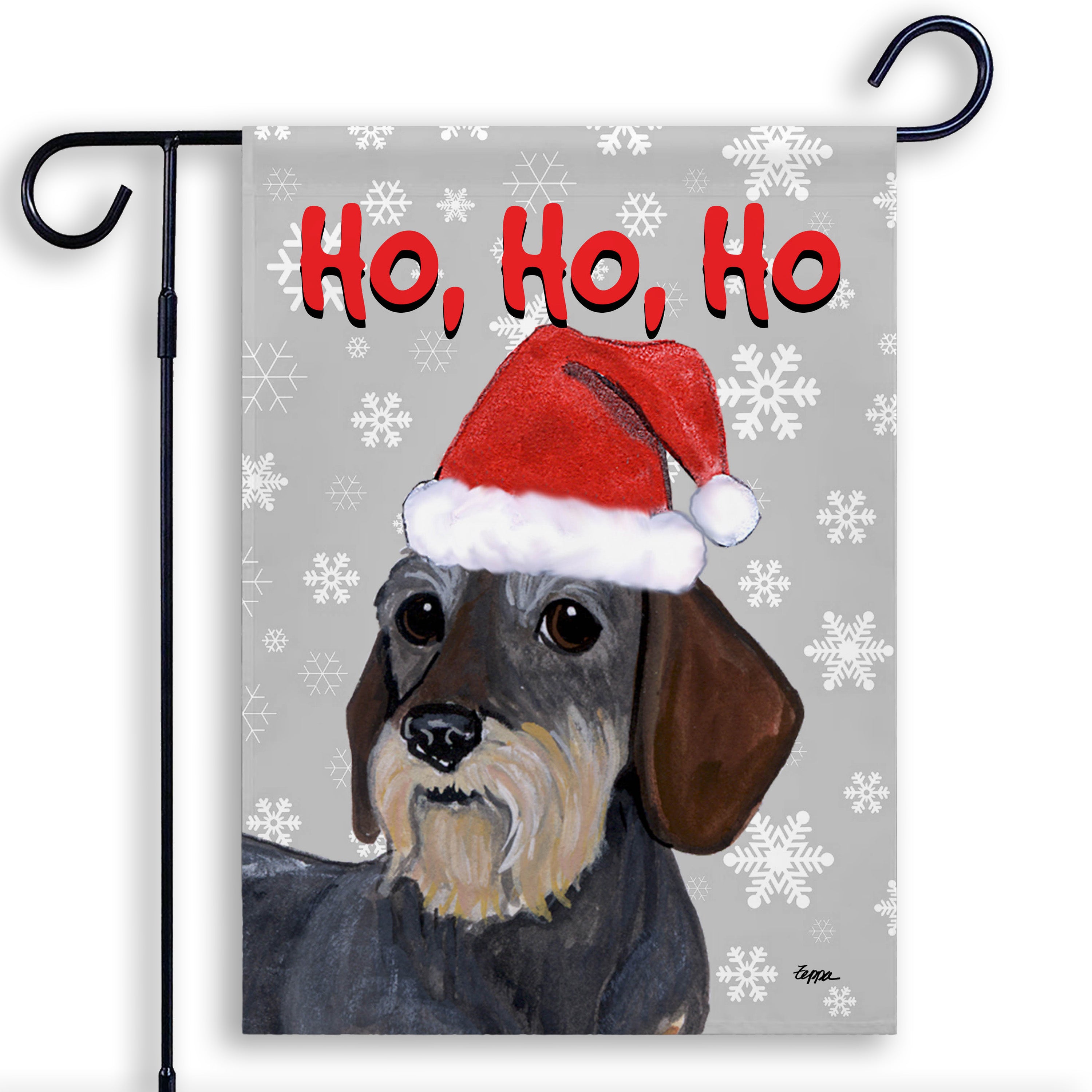 Dachshund Christmas Garden Flag