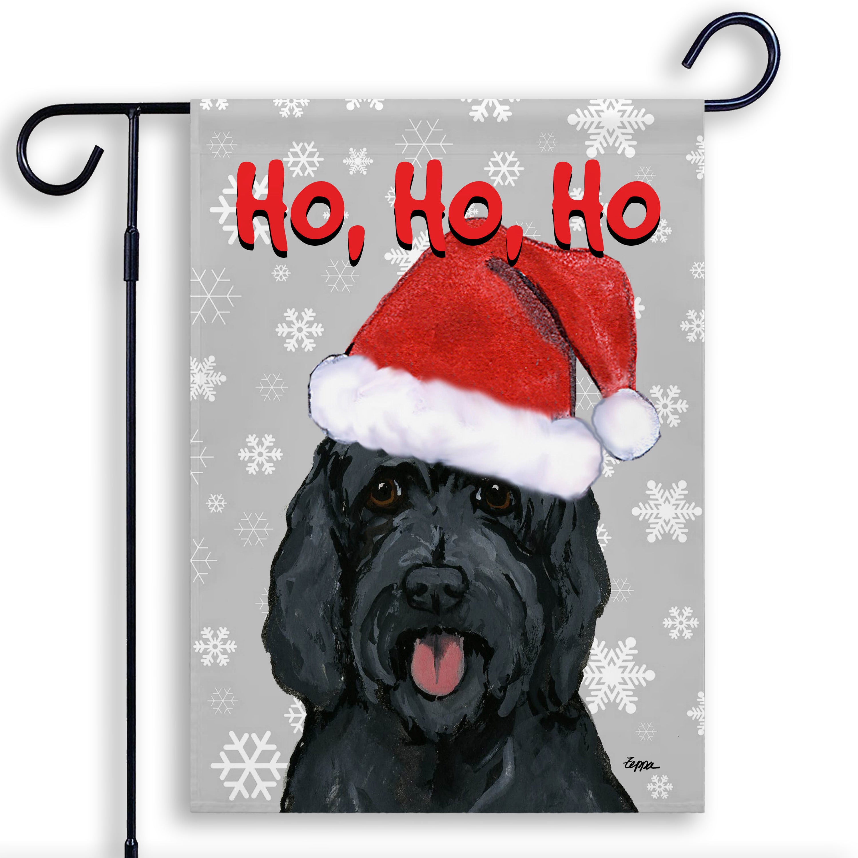 Golden-Labra Doodle Christmas Garden Flag