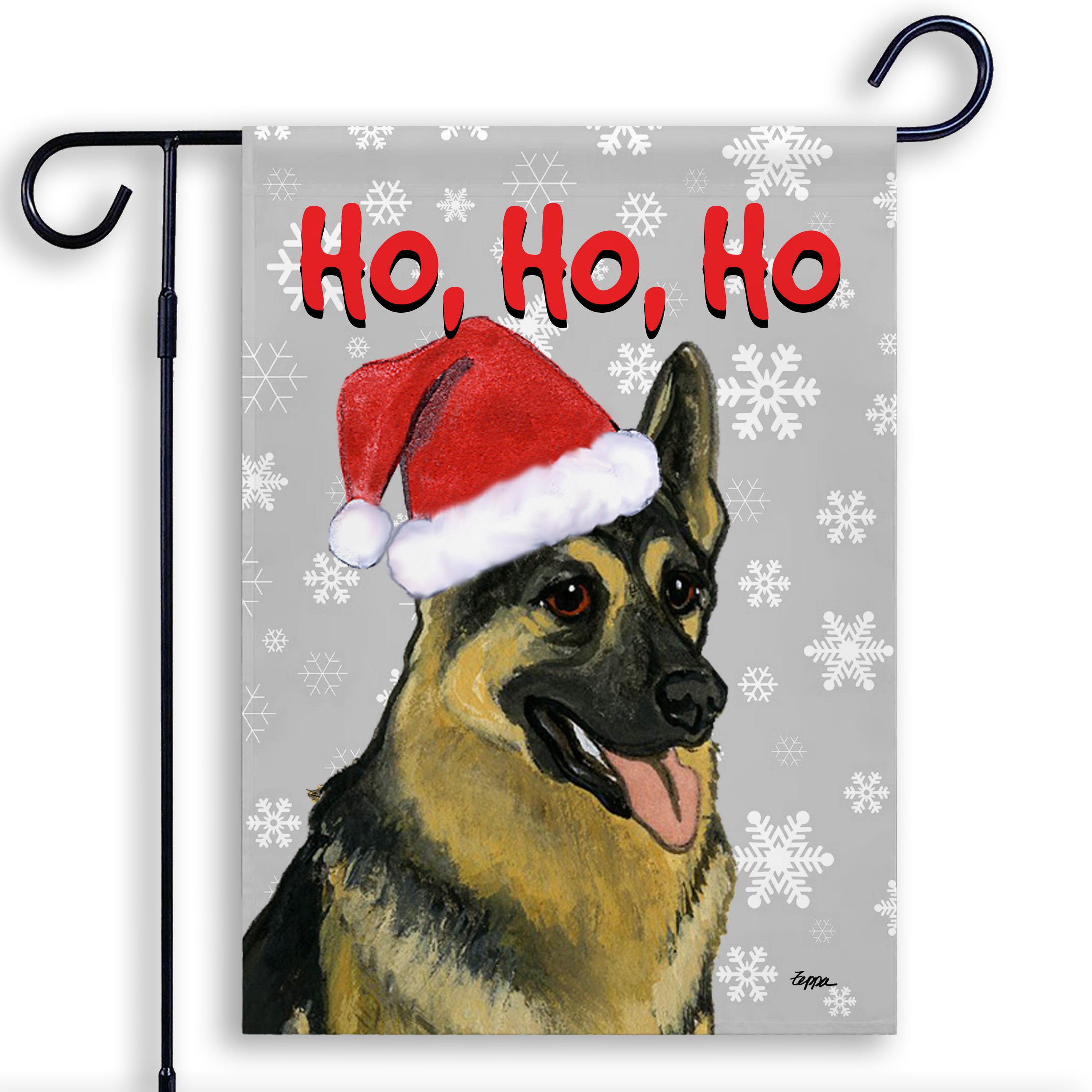 German Shepherd Christmas Garden Flag