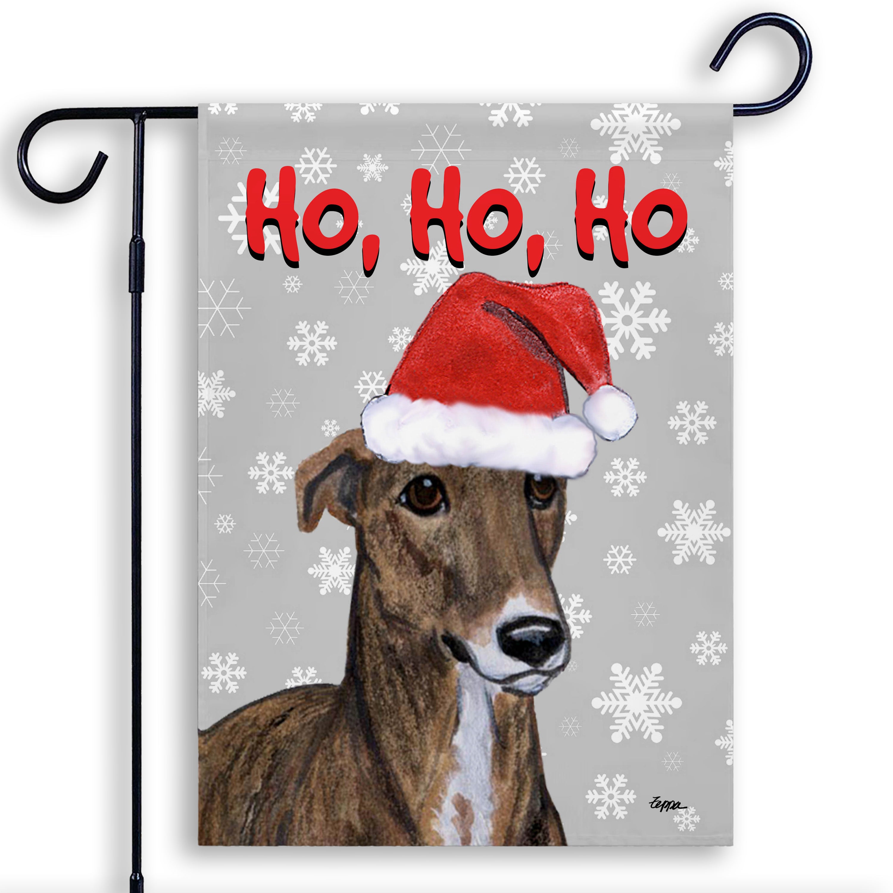 Greyhound Christmas Garden Flag