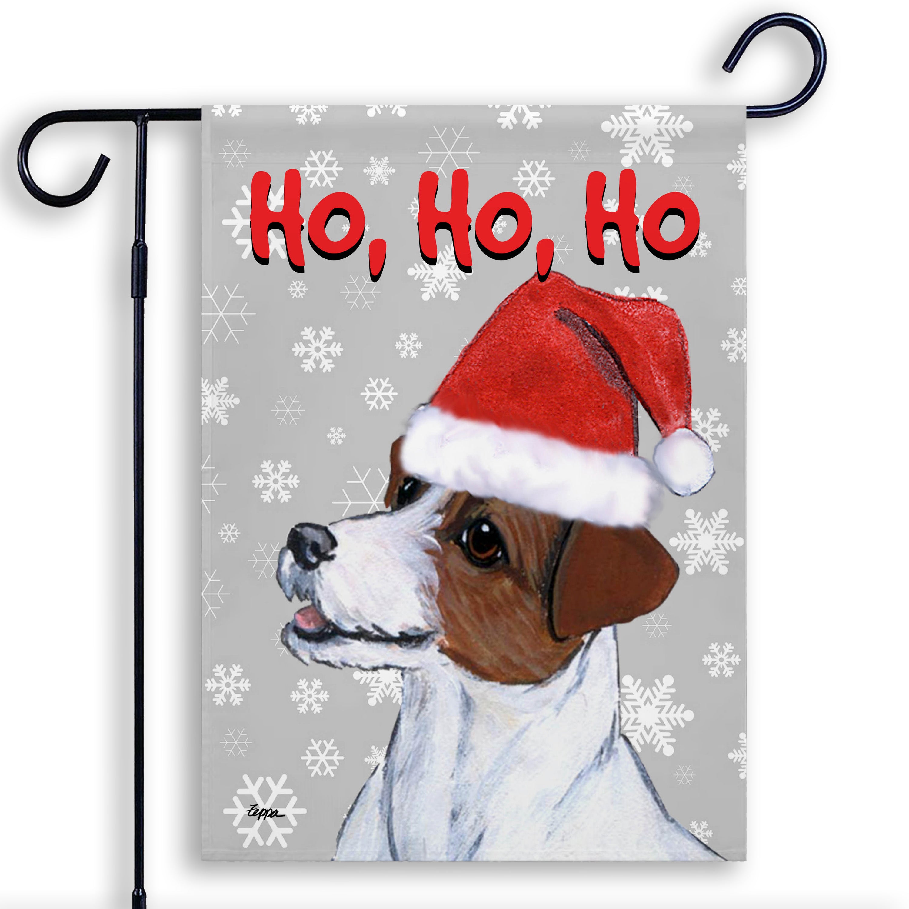 Jack Russell Terrier Christmas Garden Flag