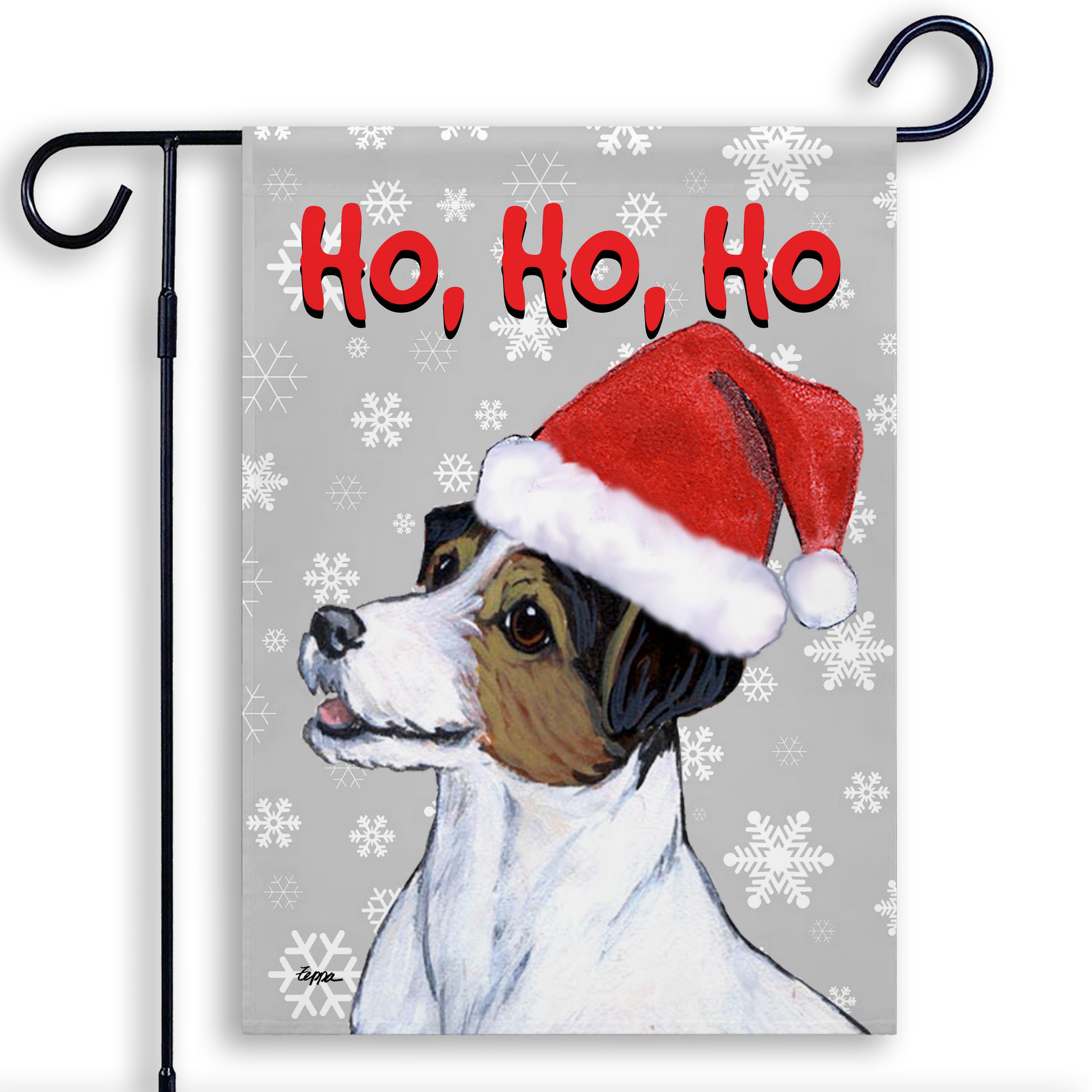 Jack Russell Terrier Christmas Garden Flag