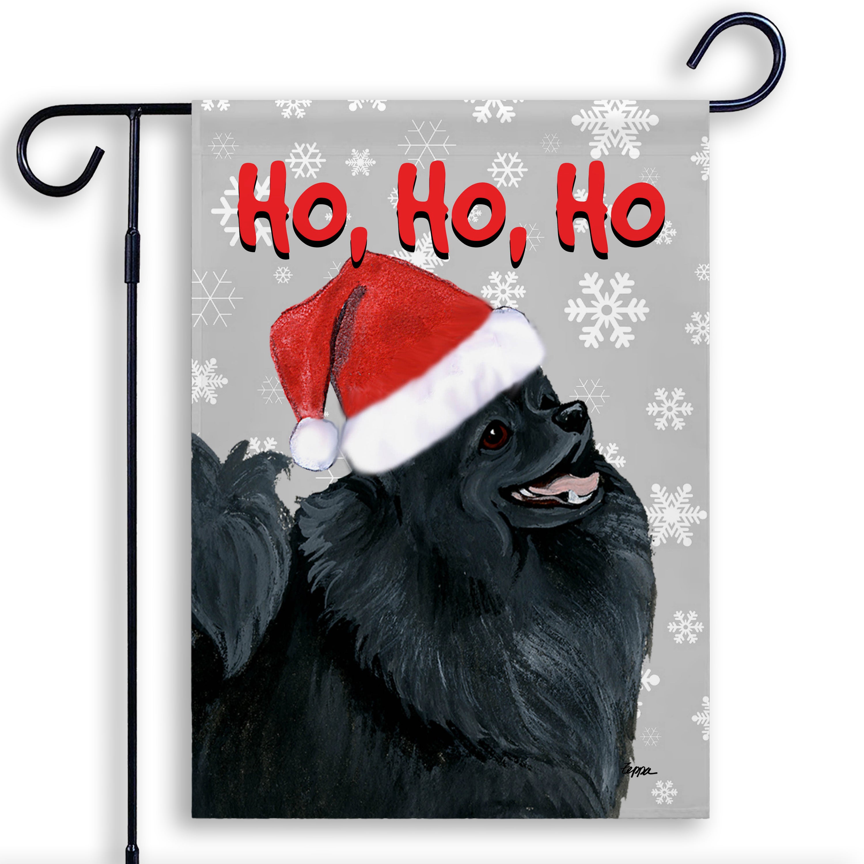 Pomeranian Christmas Garden Flag