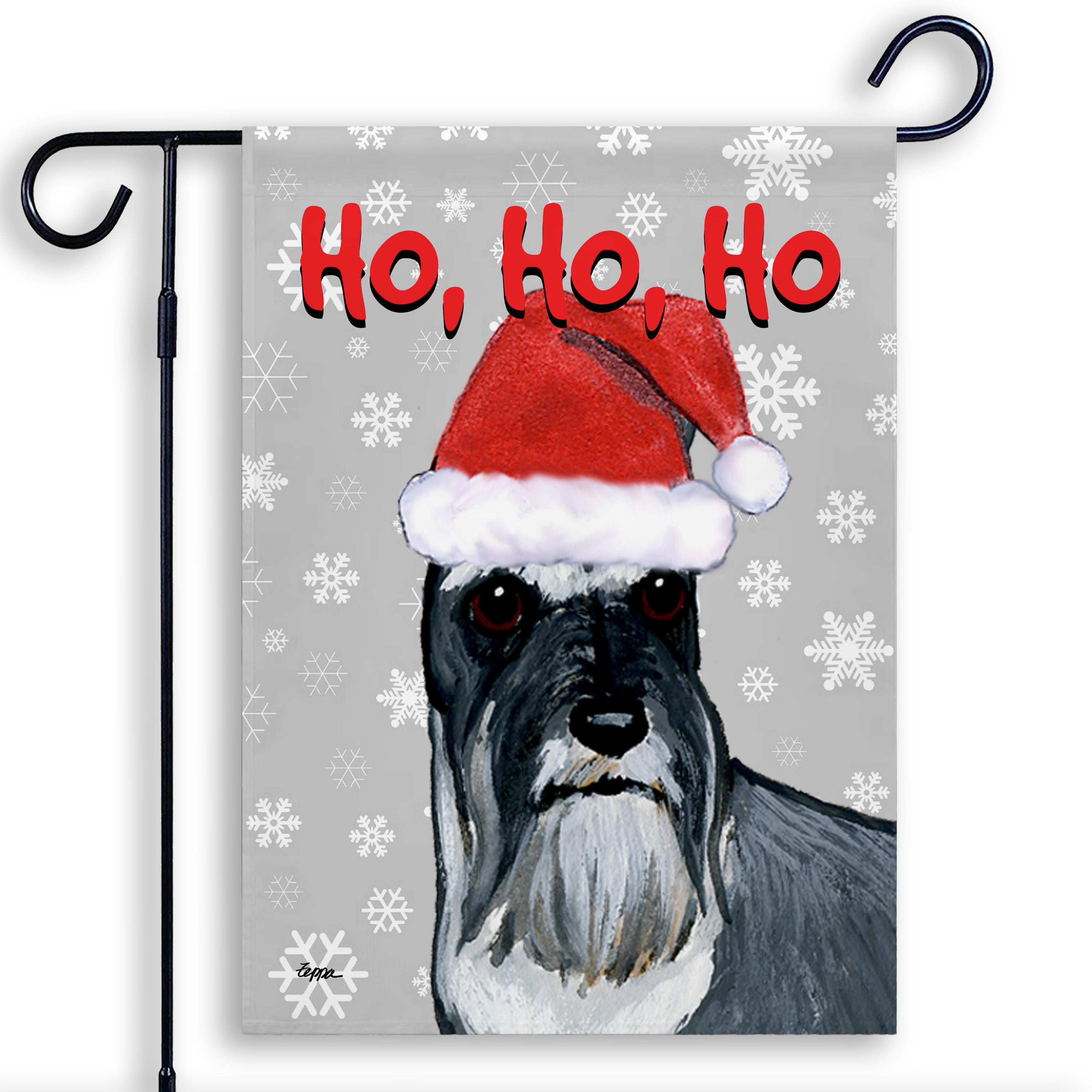Schnauzer Christmas Garden Flag