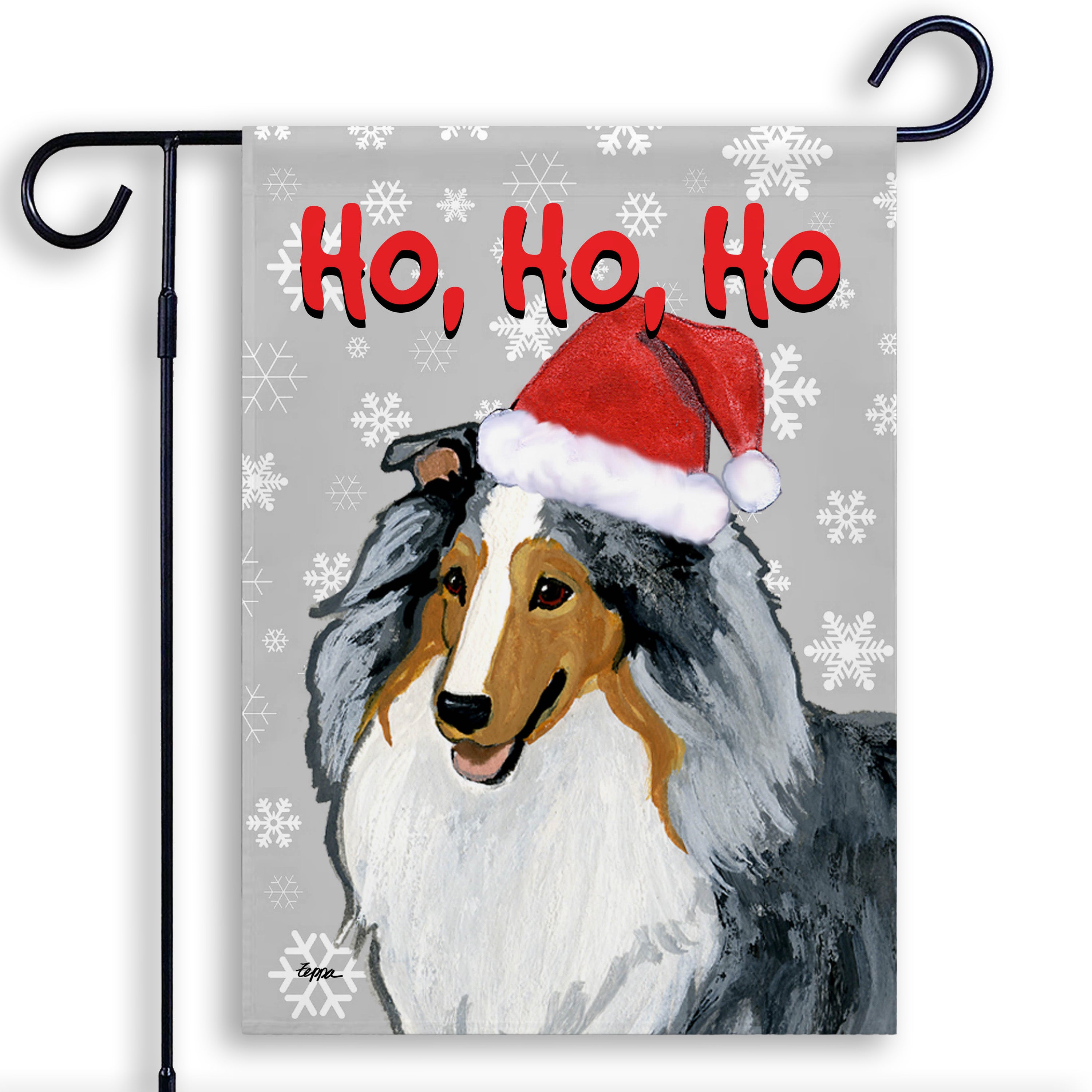 Shetland Sheepdog Christmas Garden Flag