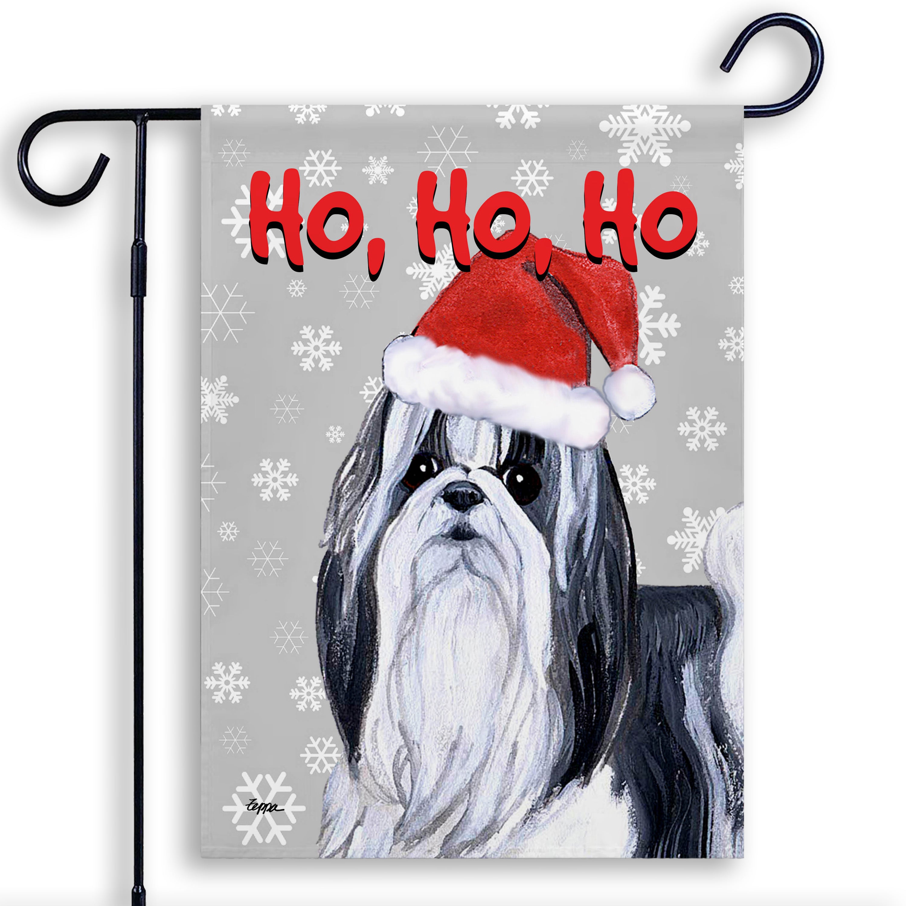 Shih Tzu Christmas Garden Flag