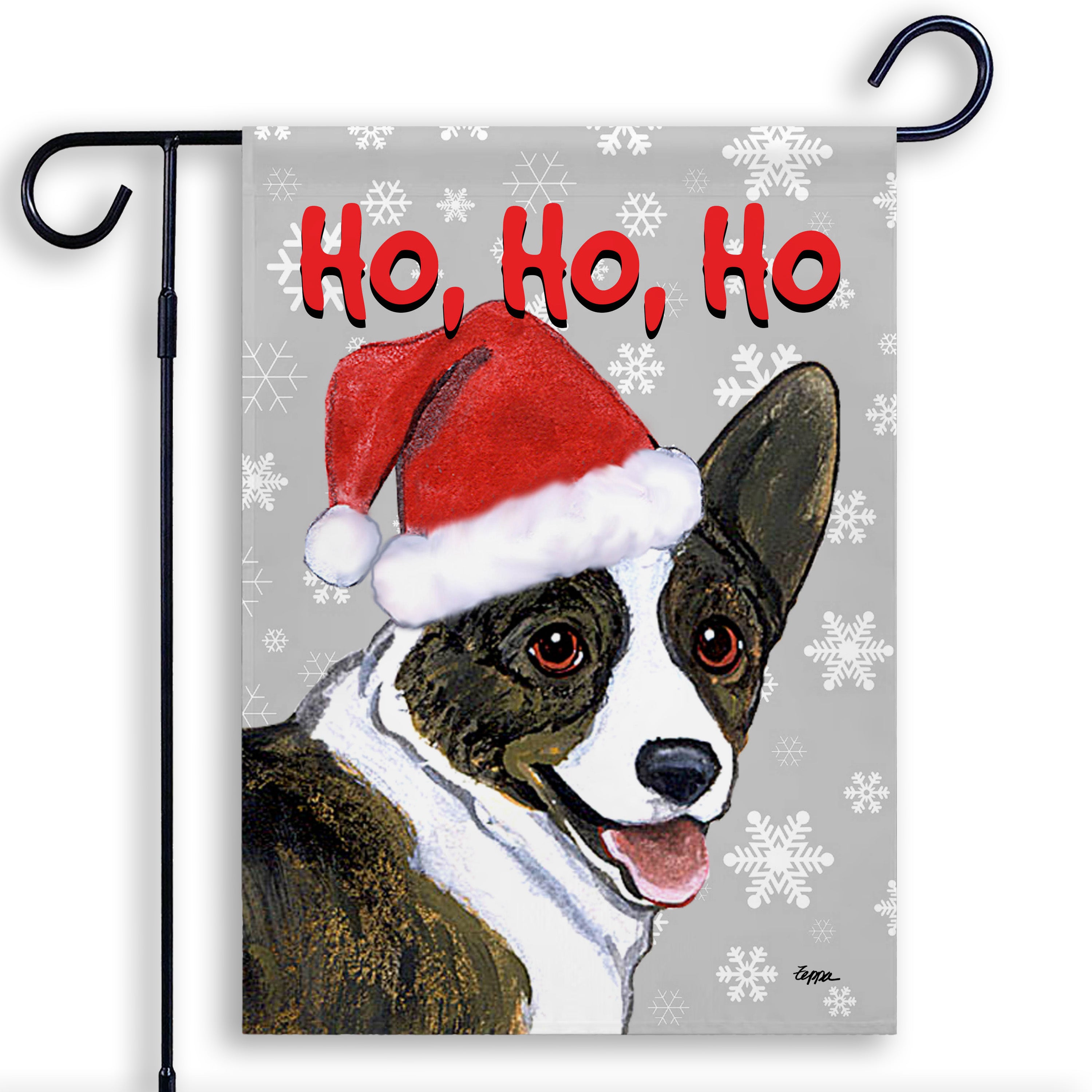 Welsh Corgi Cardigan    Christmas Garden Flag