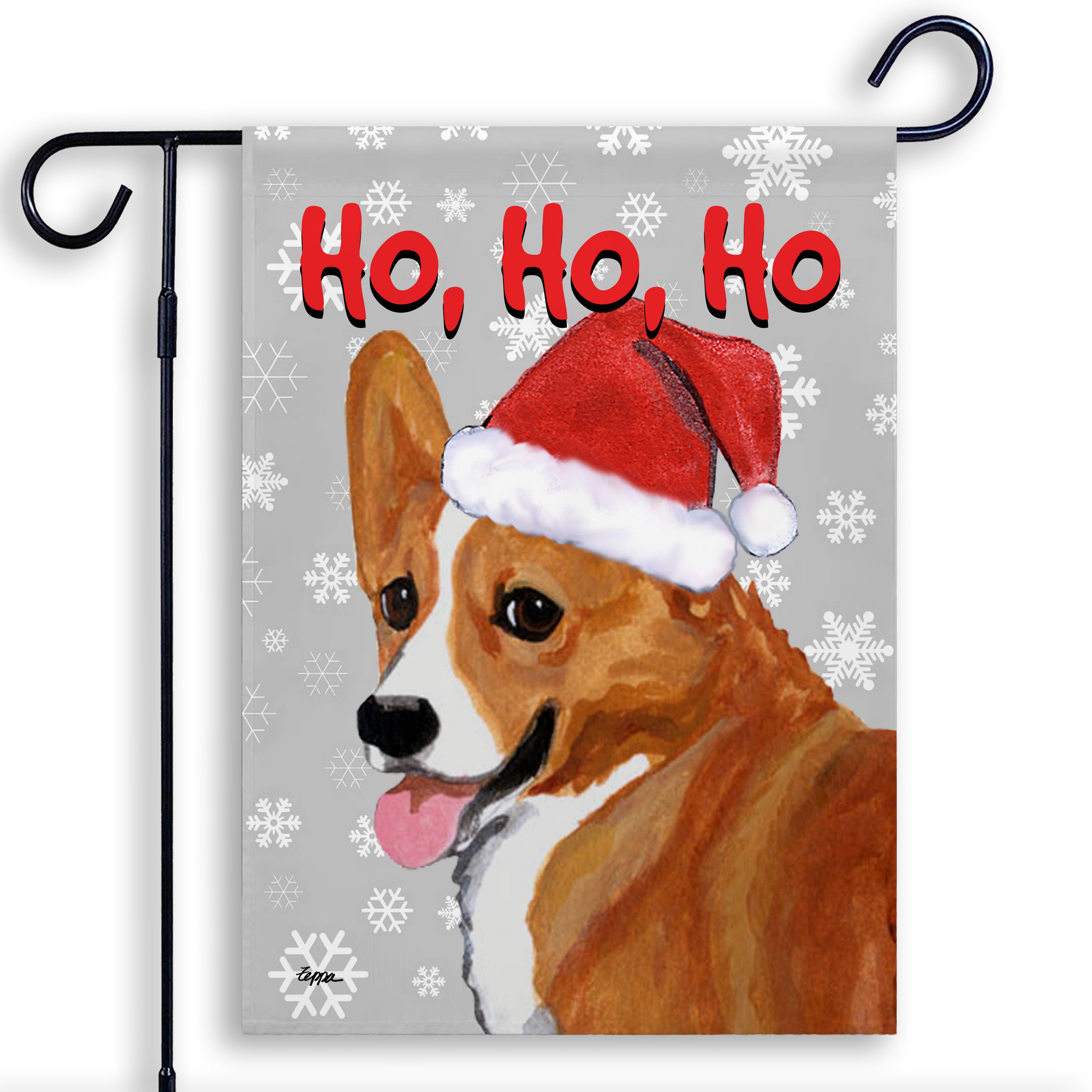 Welsh Corgi Pembroke Christmas Garden Flag