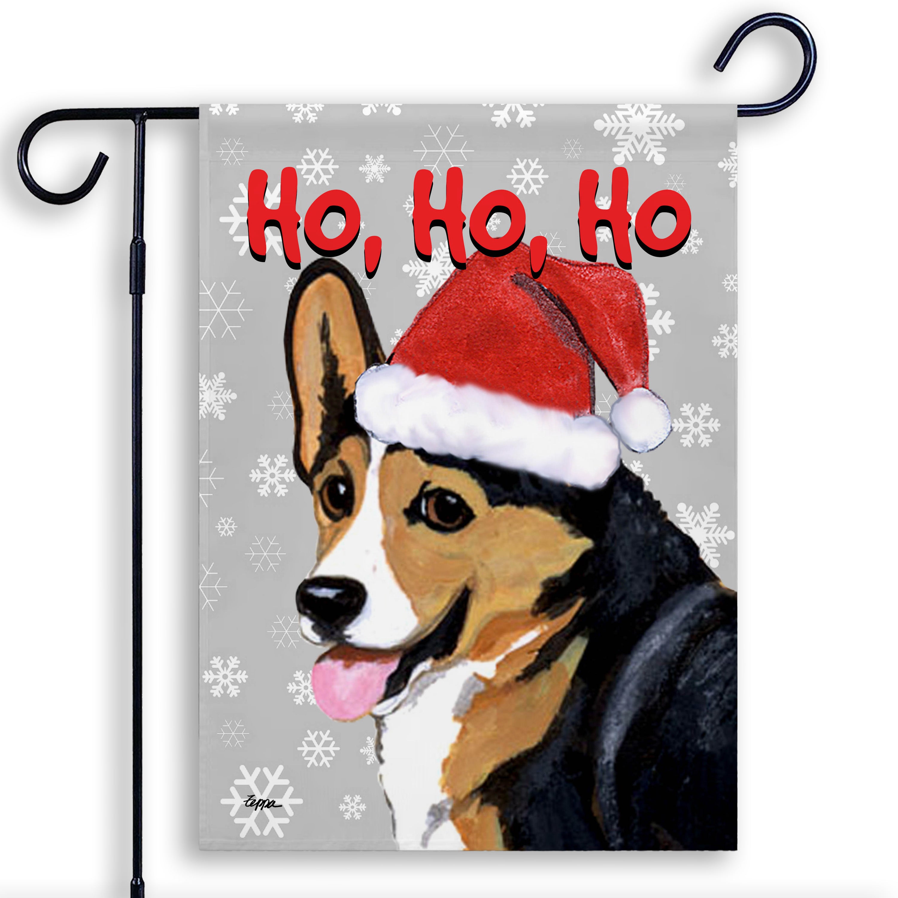 Welsh Corgi Pembroke Christmas Garden Flag