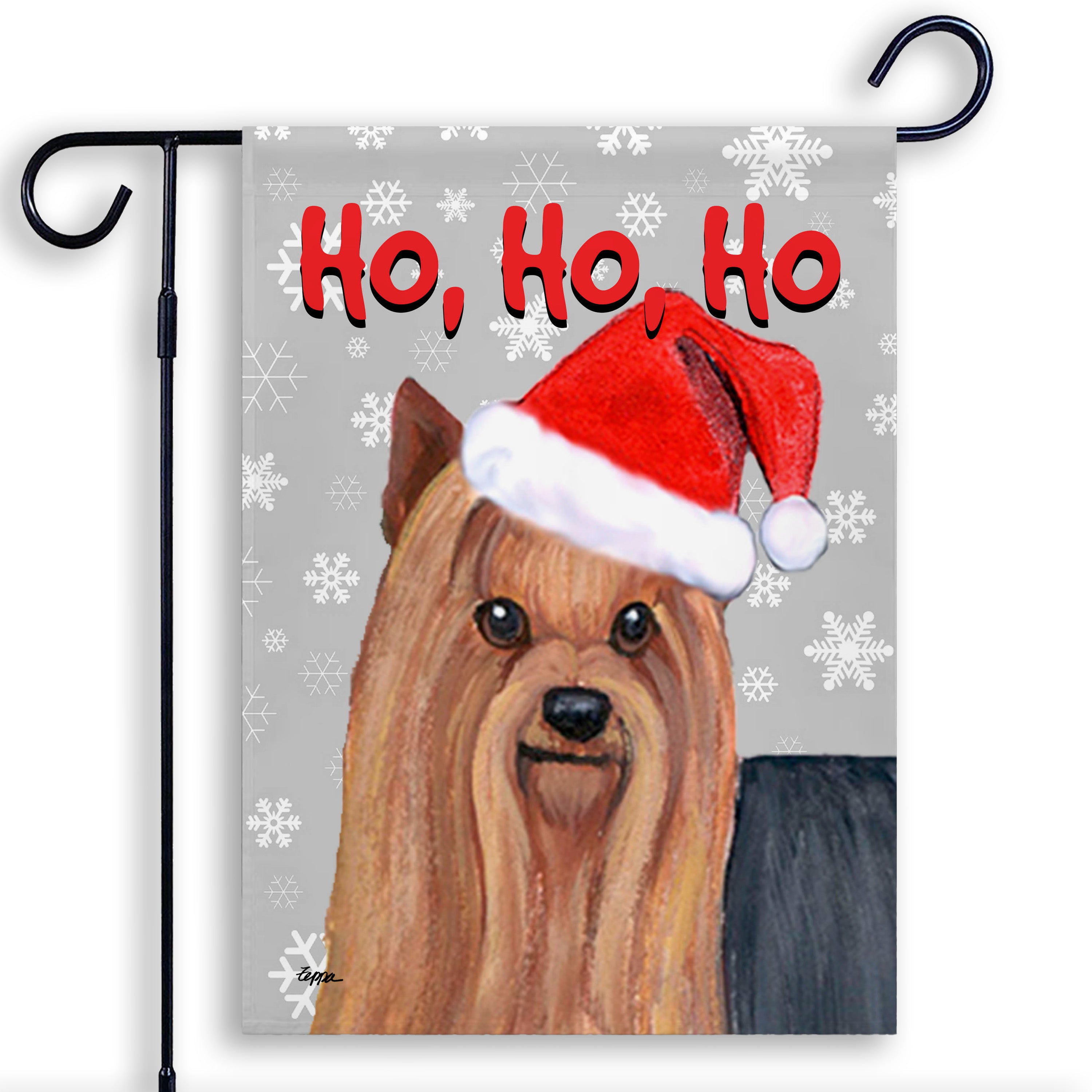 Yorkshire Terrier Christmas Garden Flag