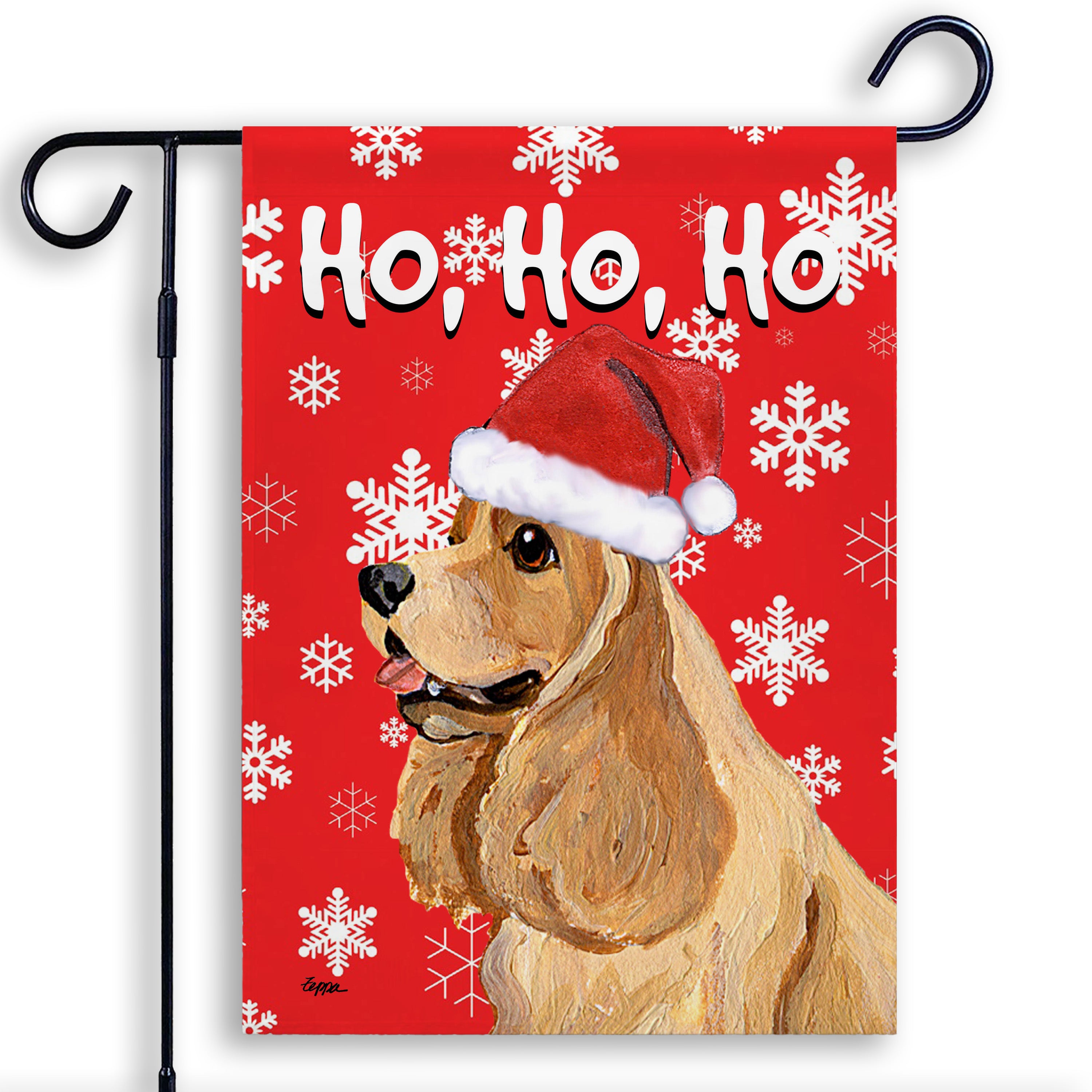 American Cocker Spaniel Christmas Garden Flag