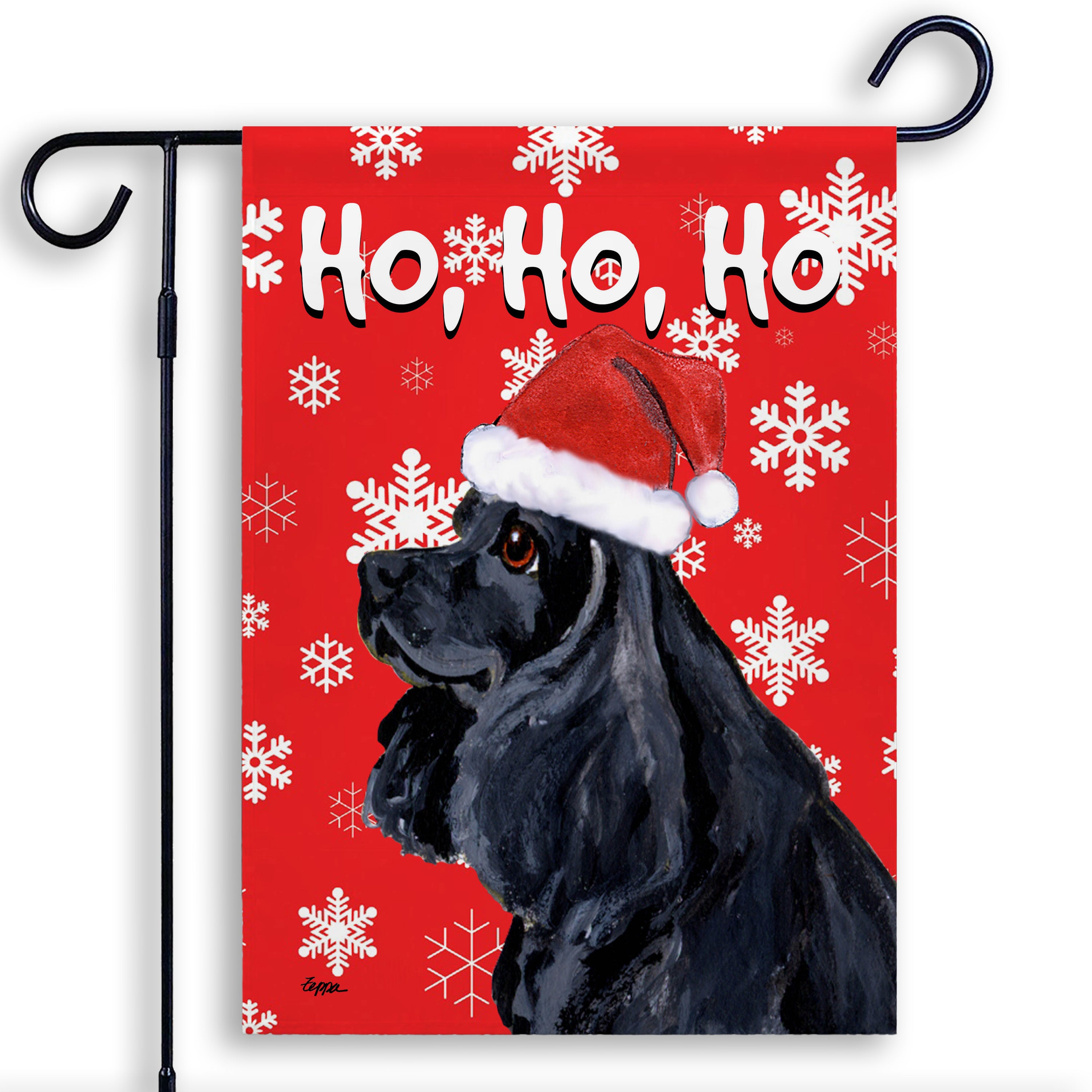 American Cocker Spaniel Christmas Garden Flag