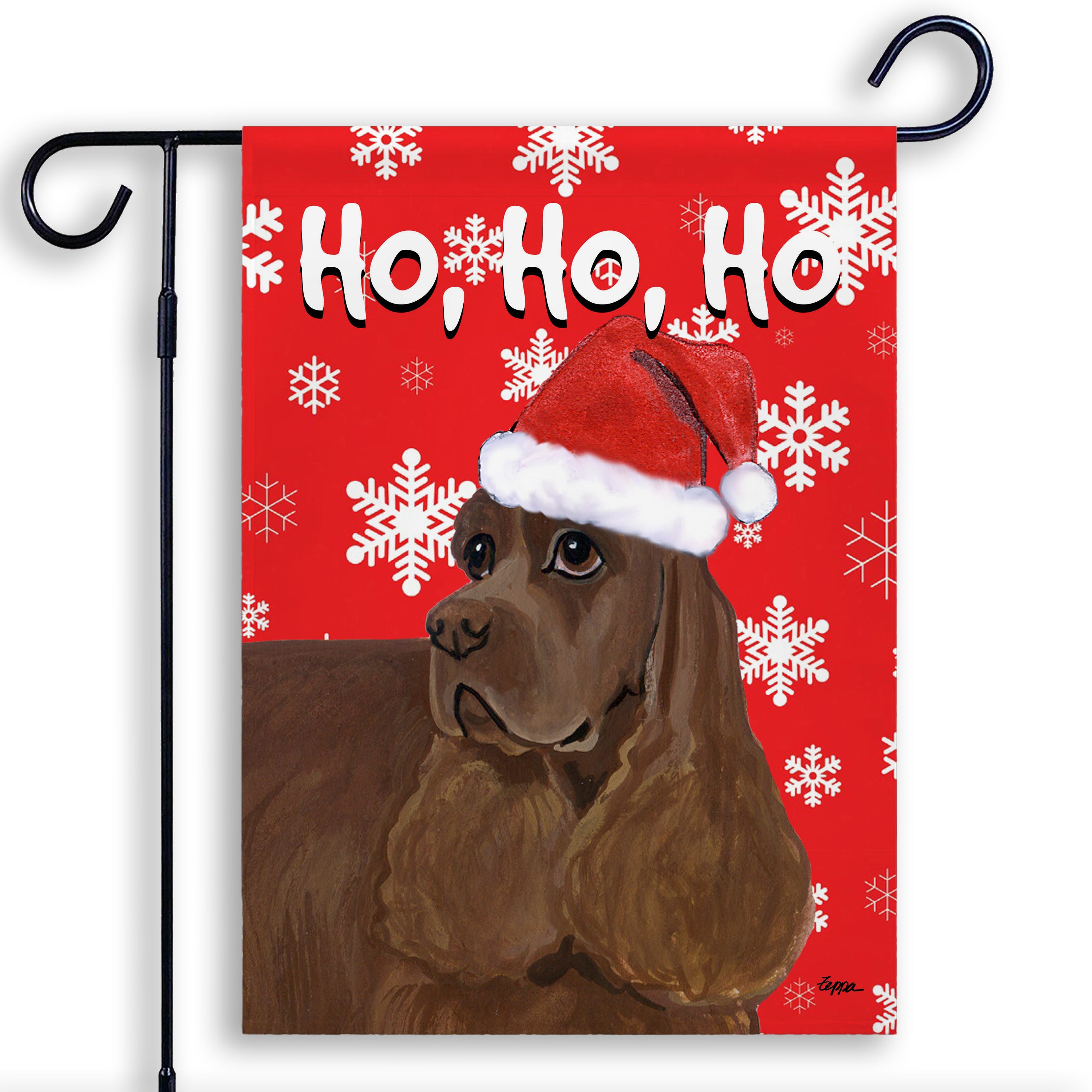 American Cocker Spaniel Christmas Garden Flag