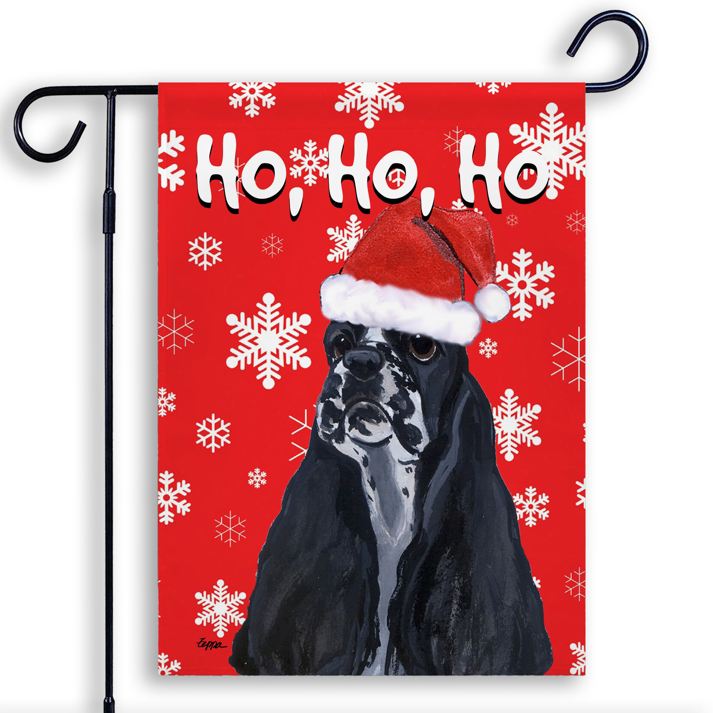 American Cocker Spaniel Christmas Garden Flag