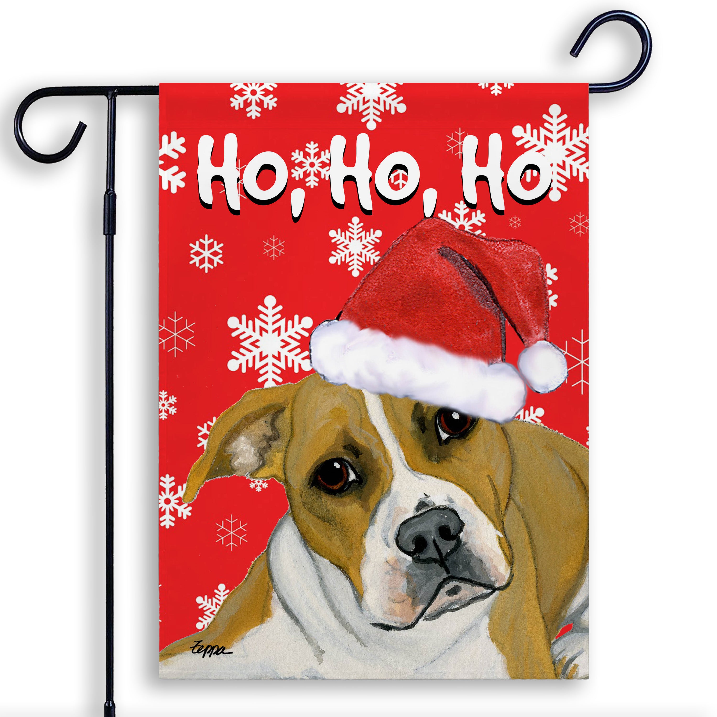 American Pit Bull Christmas Garden Flag