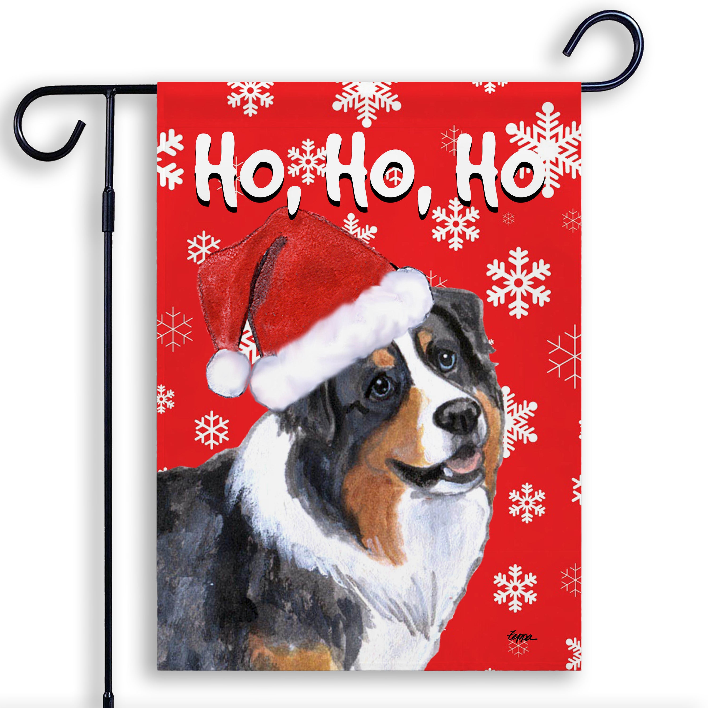 Australian Shepherd Christmas Garden Flag