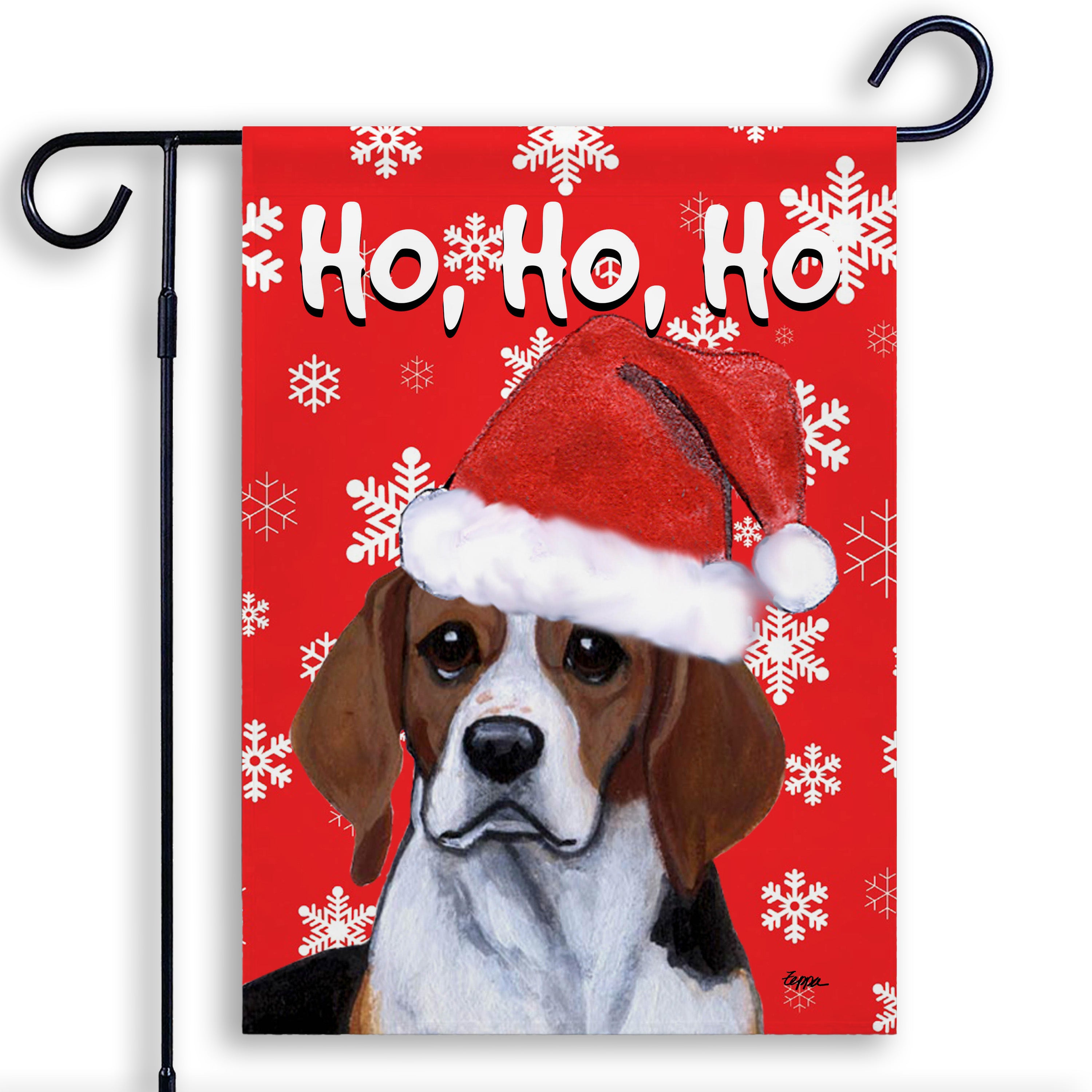Beagle Christmas Garden Flag