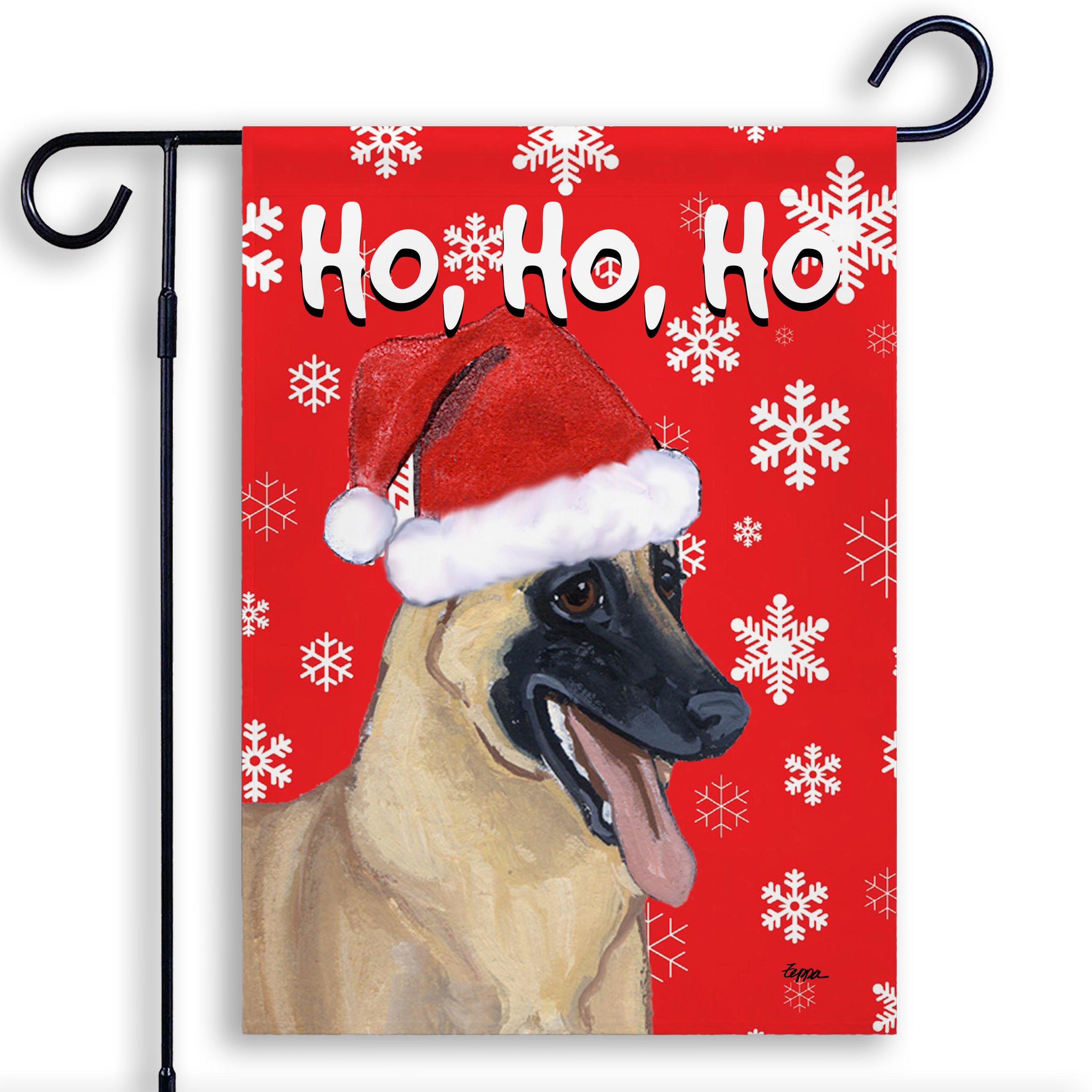 Belgian Malinois Christmas Garden Flag