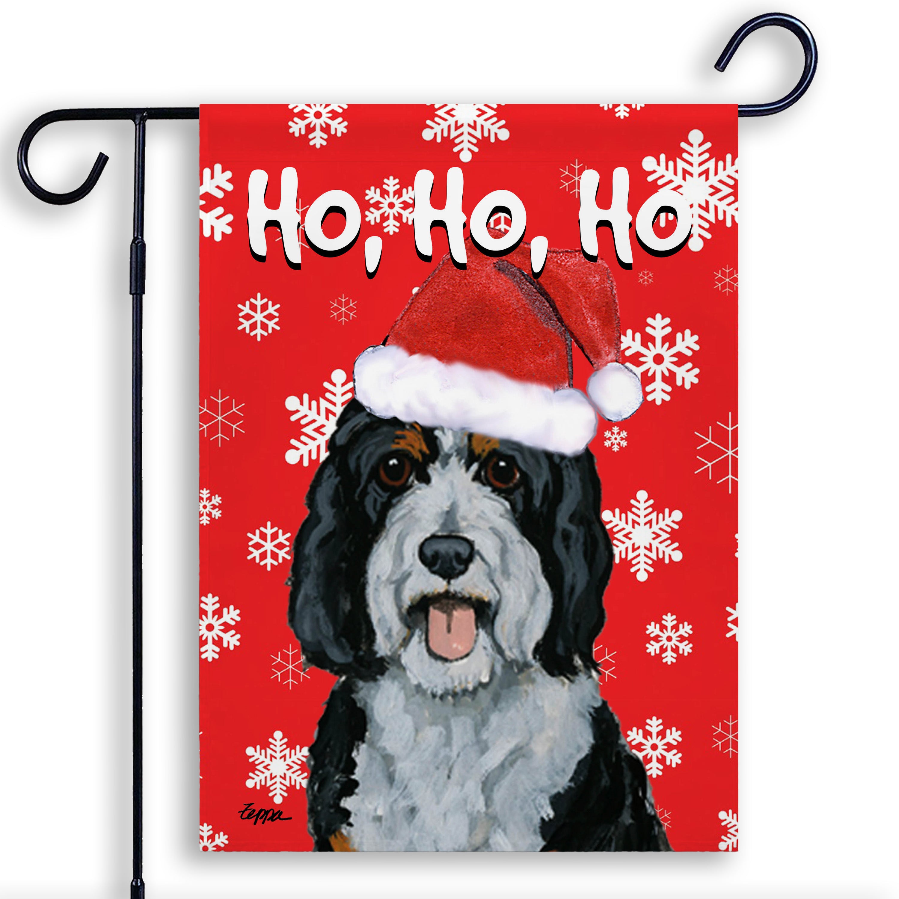 Bernadoodle Christmas Garden Flag