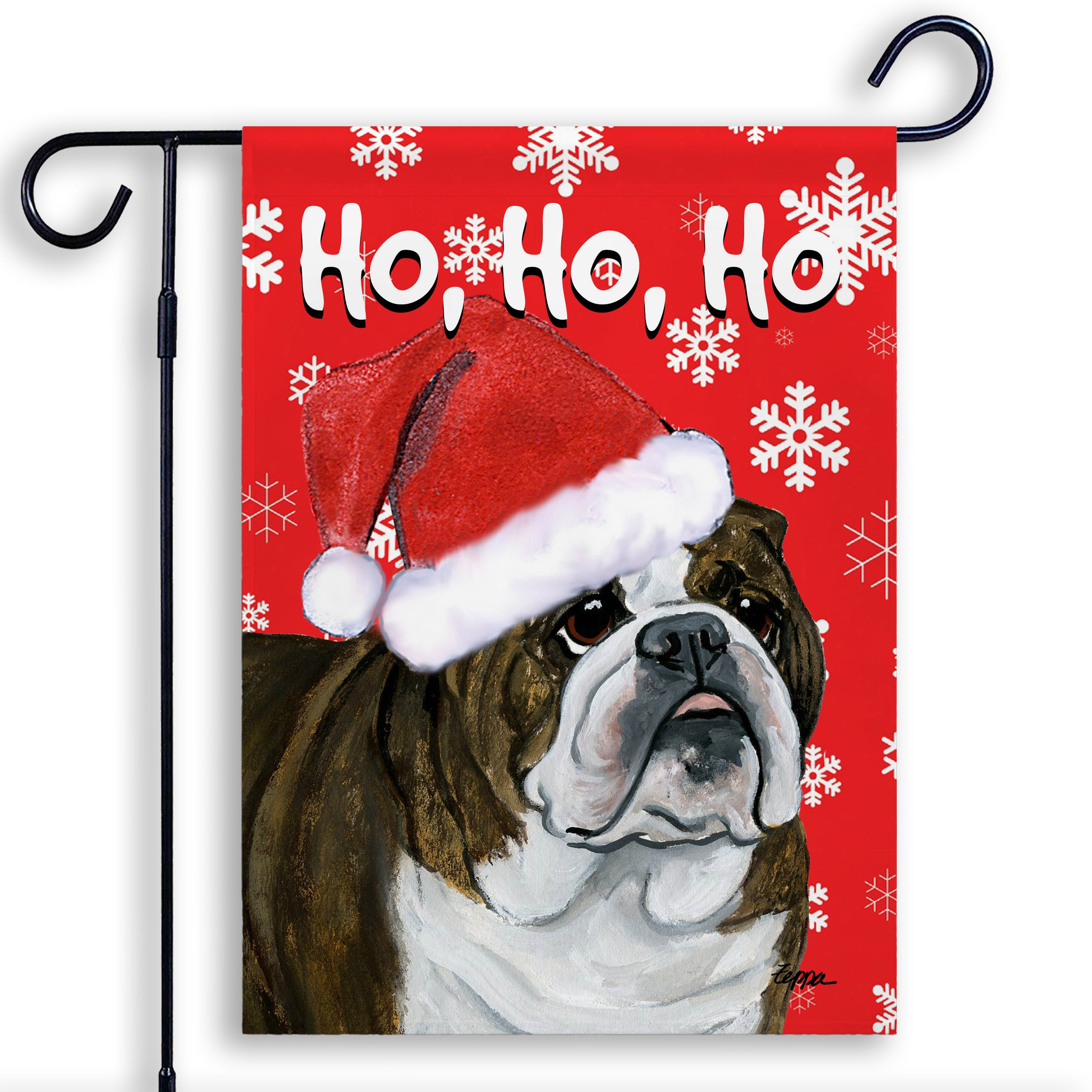 English Bulldog Christmas Garden Flag