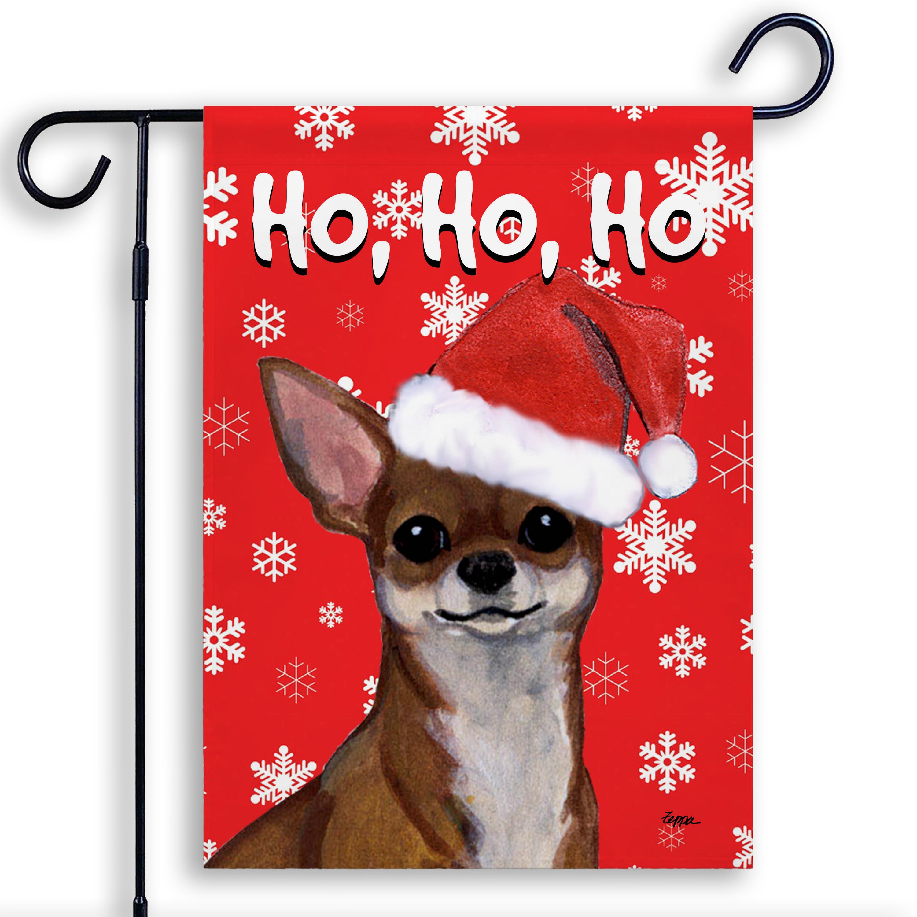 Chihuahua Christmas Garden Flag