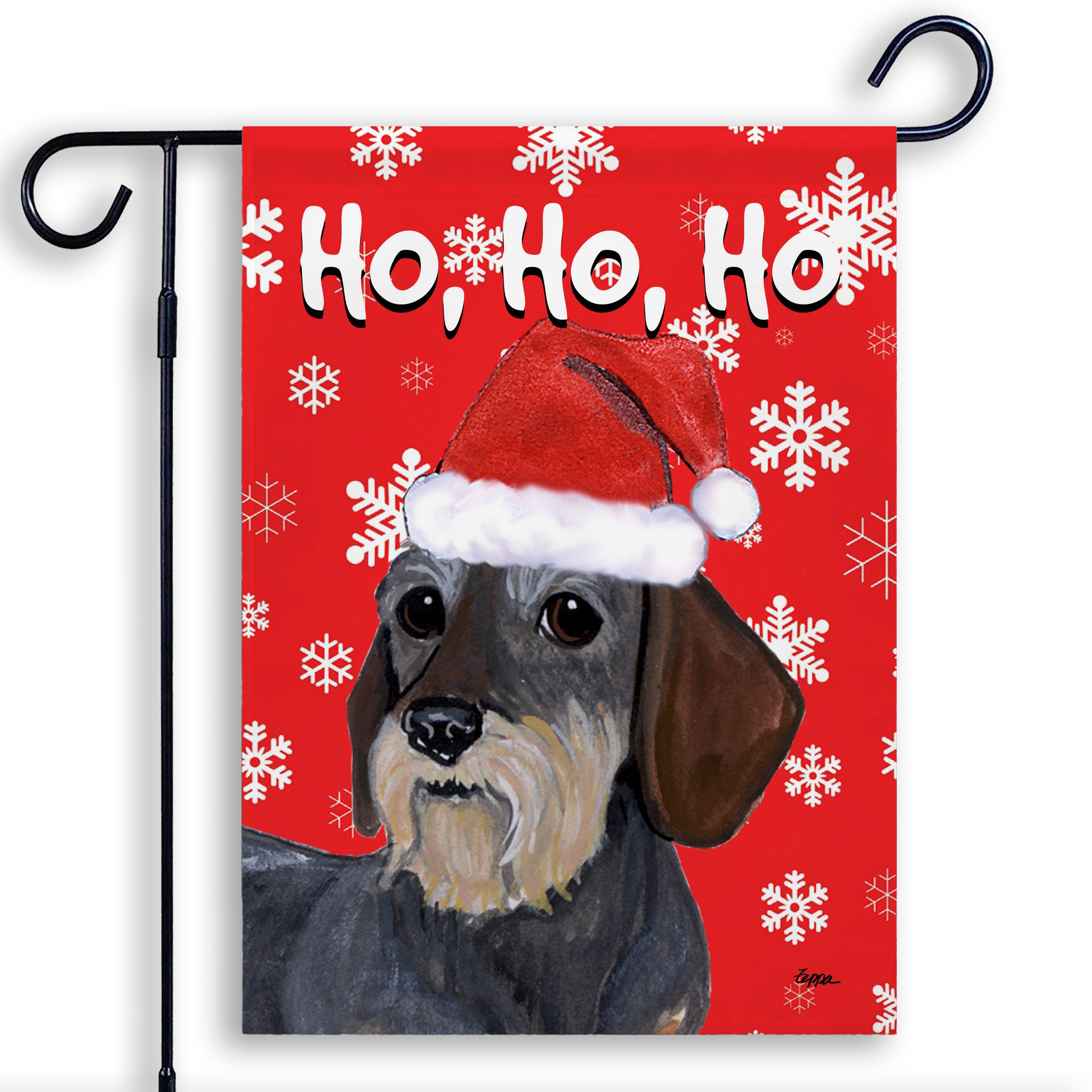 Dachshund Christmas Garden Flag