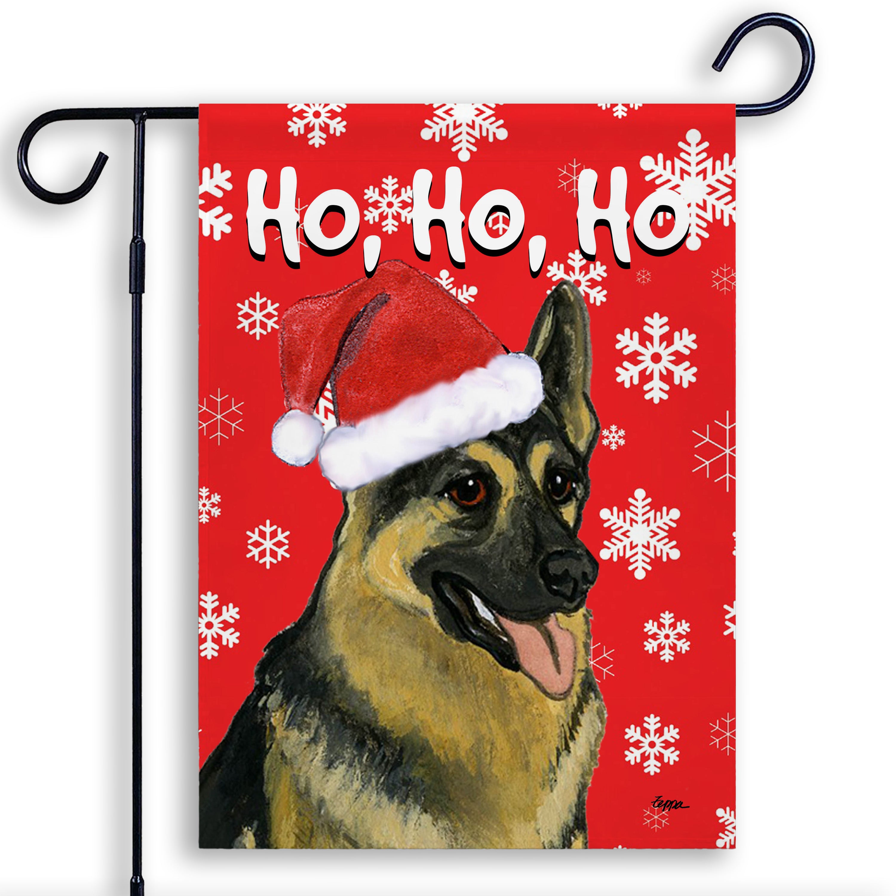German Shepherd Christmas Garden Flag
