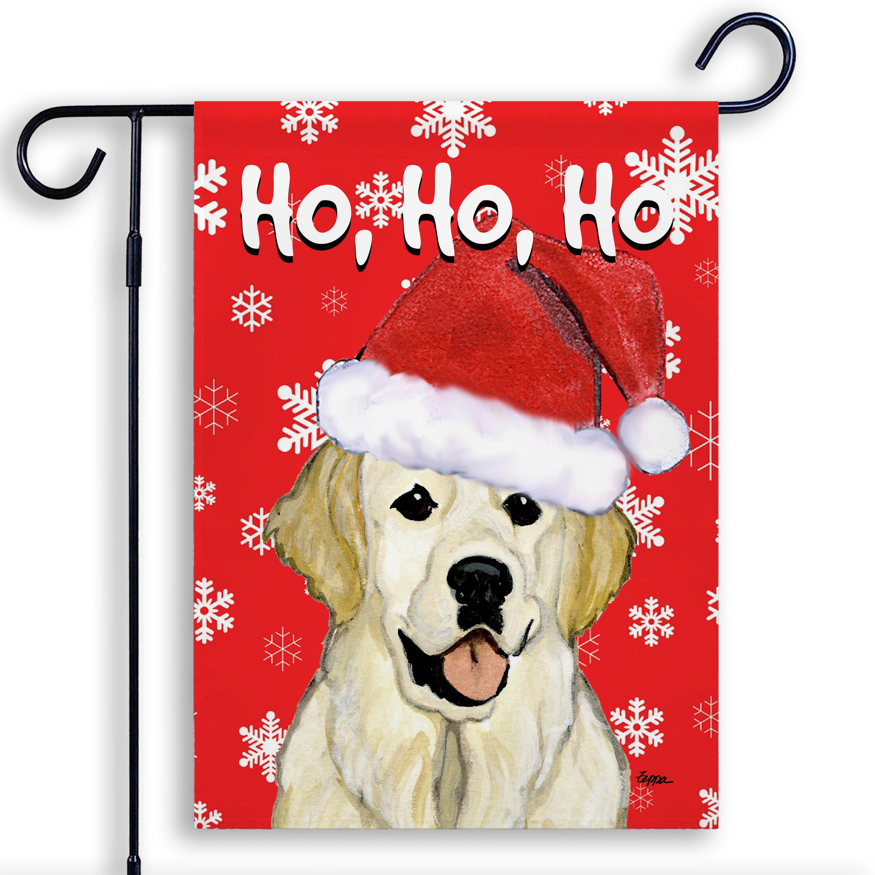 Golden Retriever Christmas Garden Flag