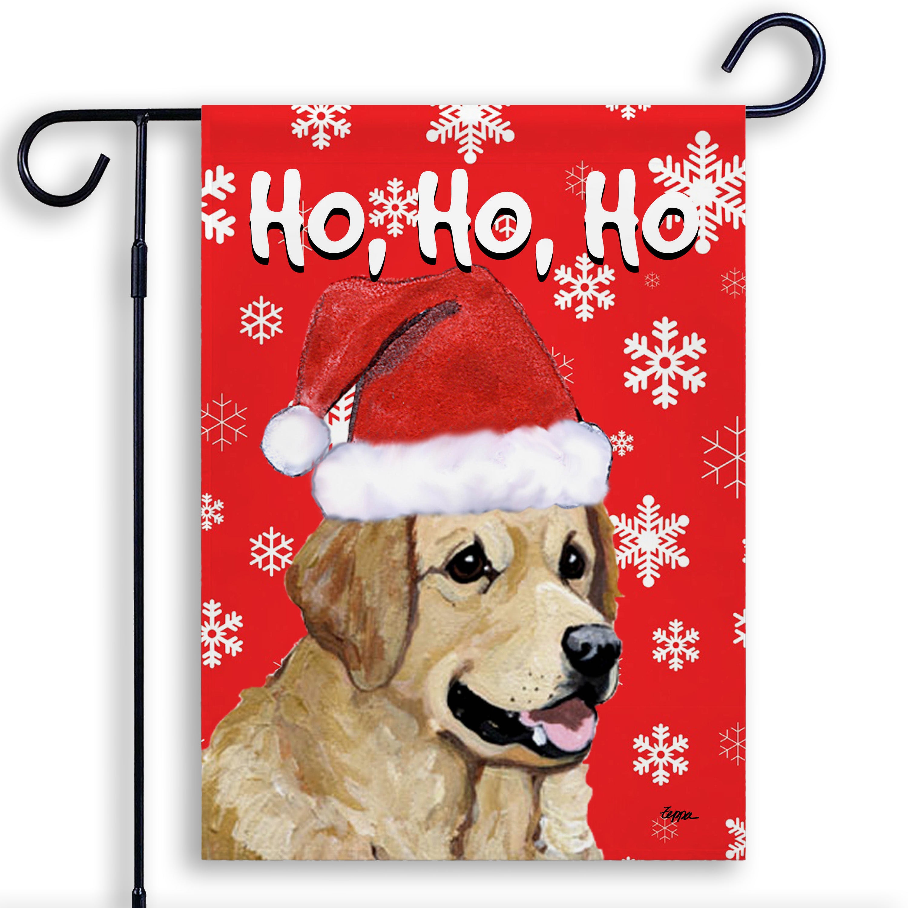 Golden Retriever Christmas Garden Flag