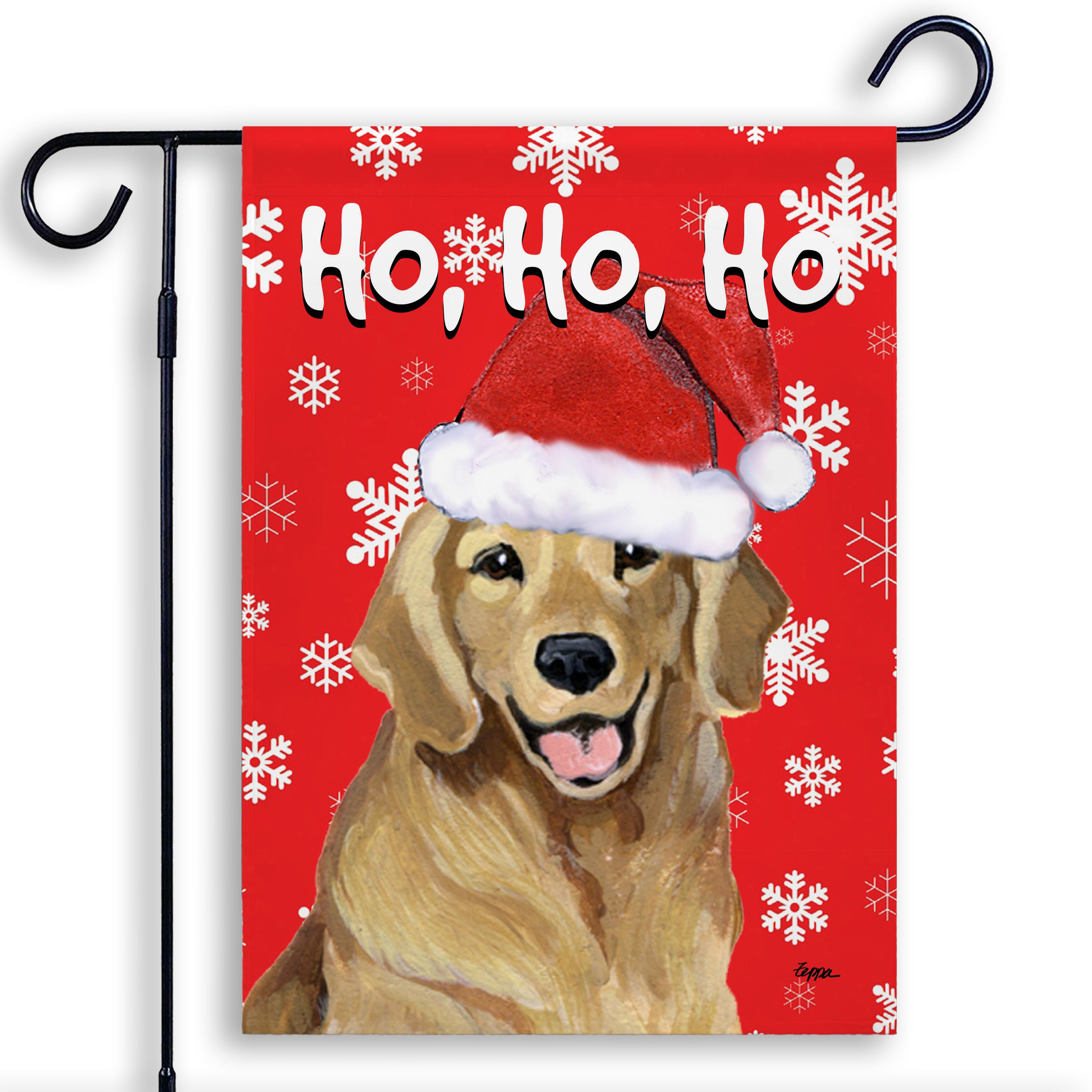 Golden Retriever Christmas Garden Flag