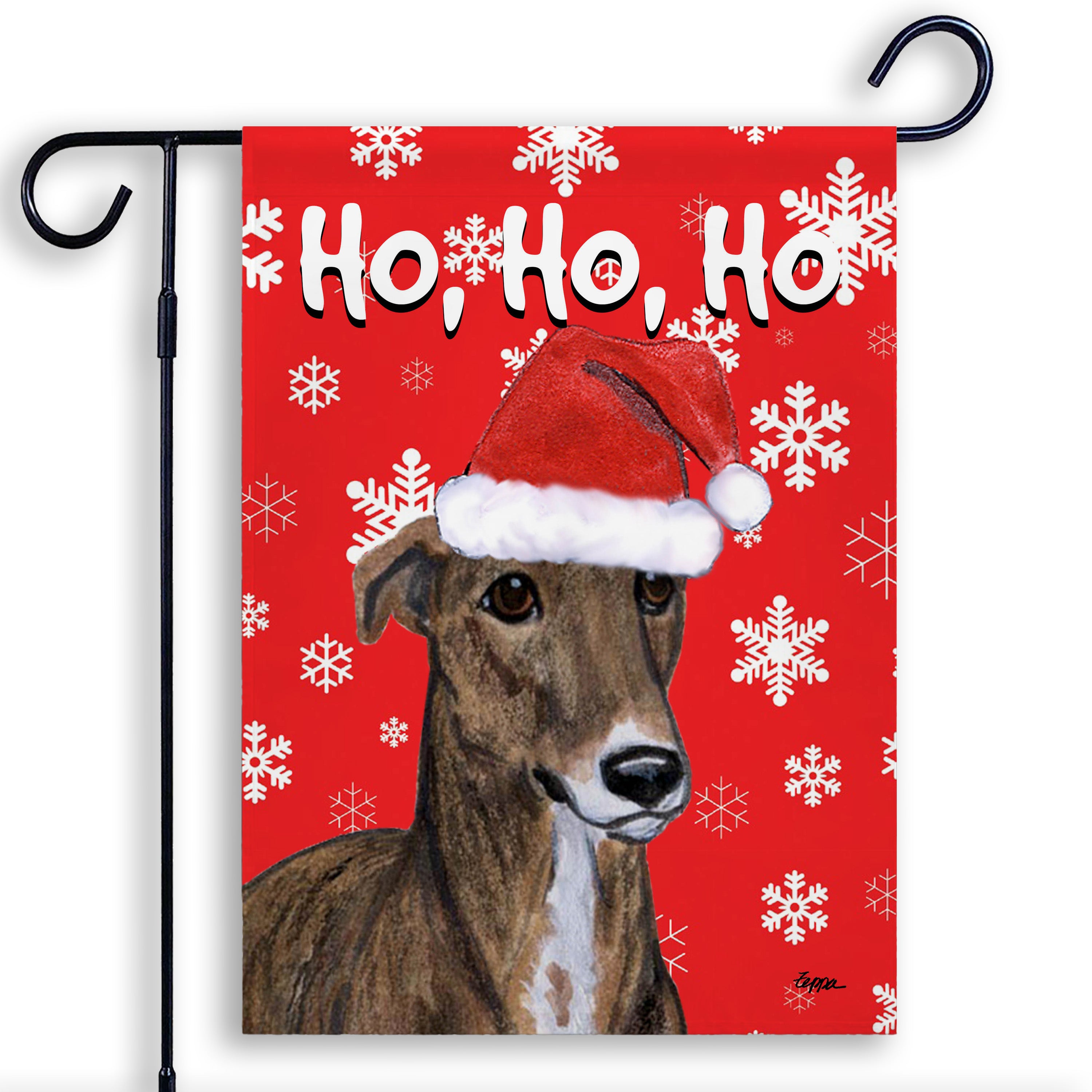 Greyhound Christmas Garden Flag