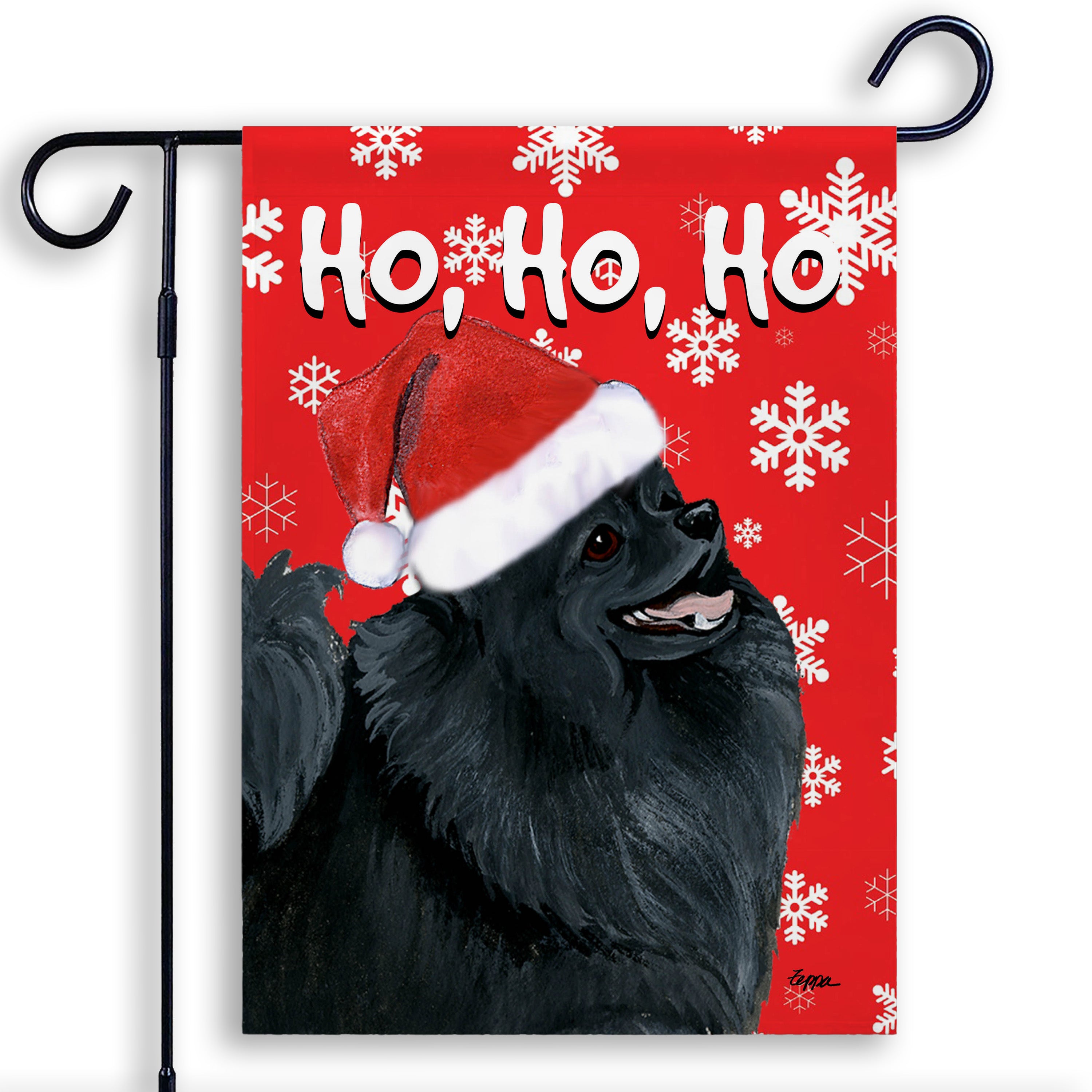 Pomeranian Christmas Garden Flag