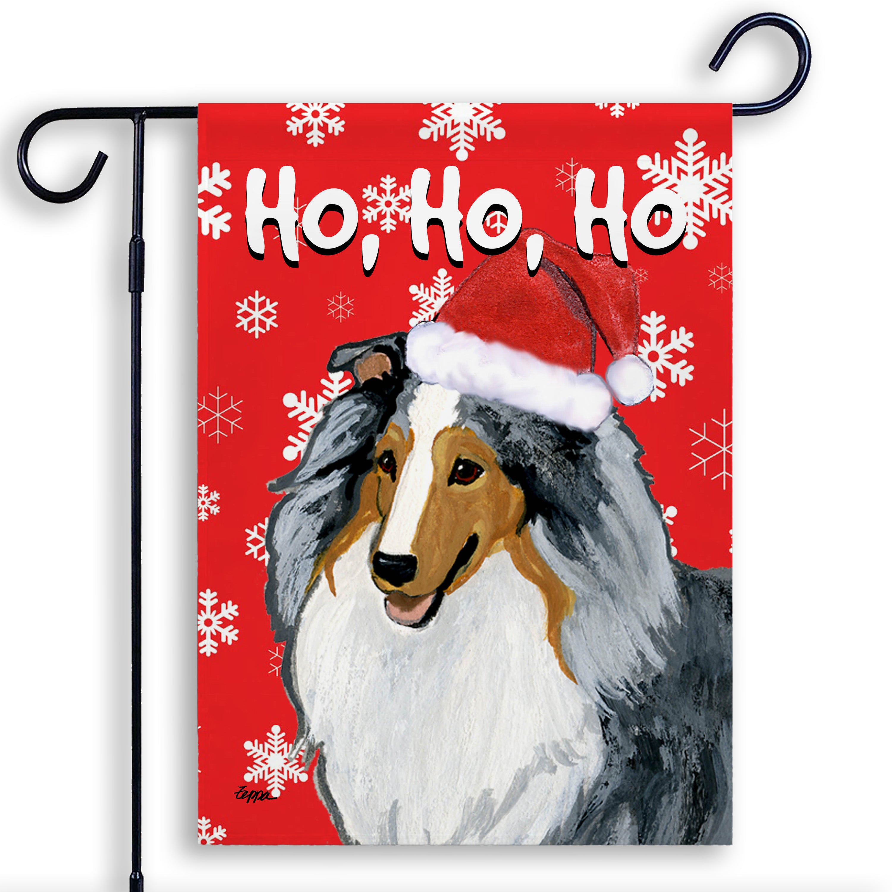 Shetland Sheepdog Christmas Garden Flag