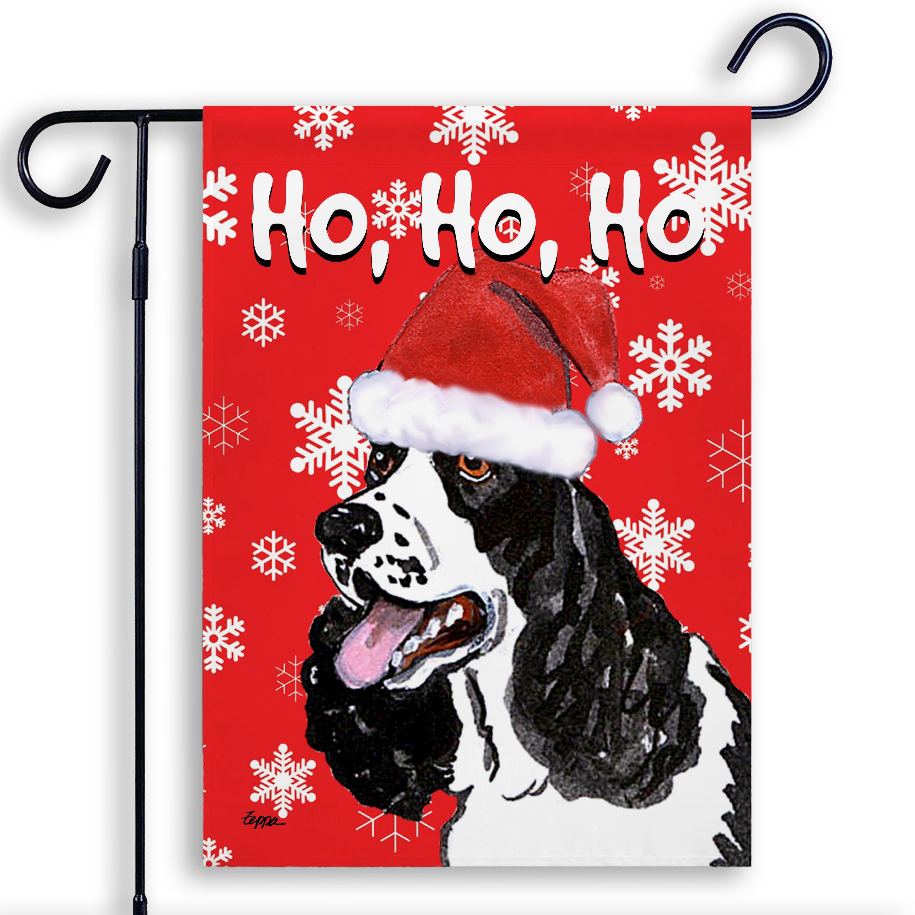 Springer Spaniel Christmas Garden Flag