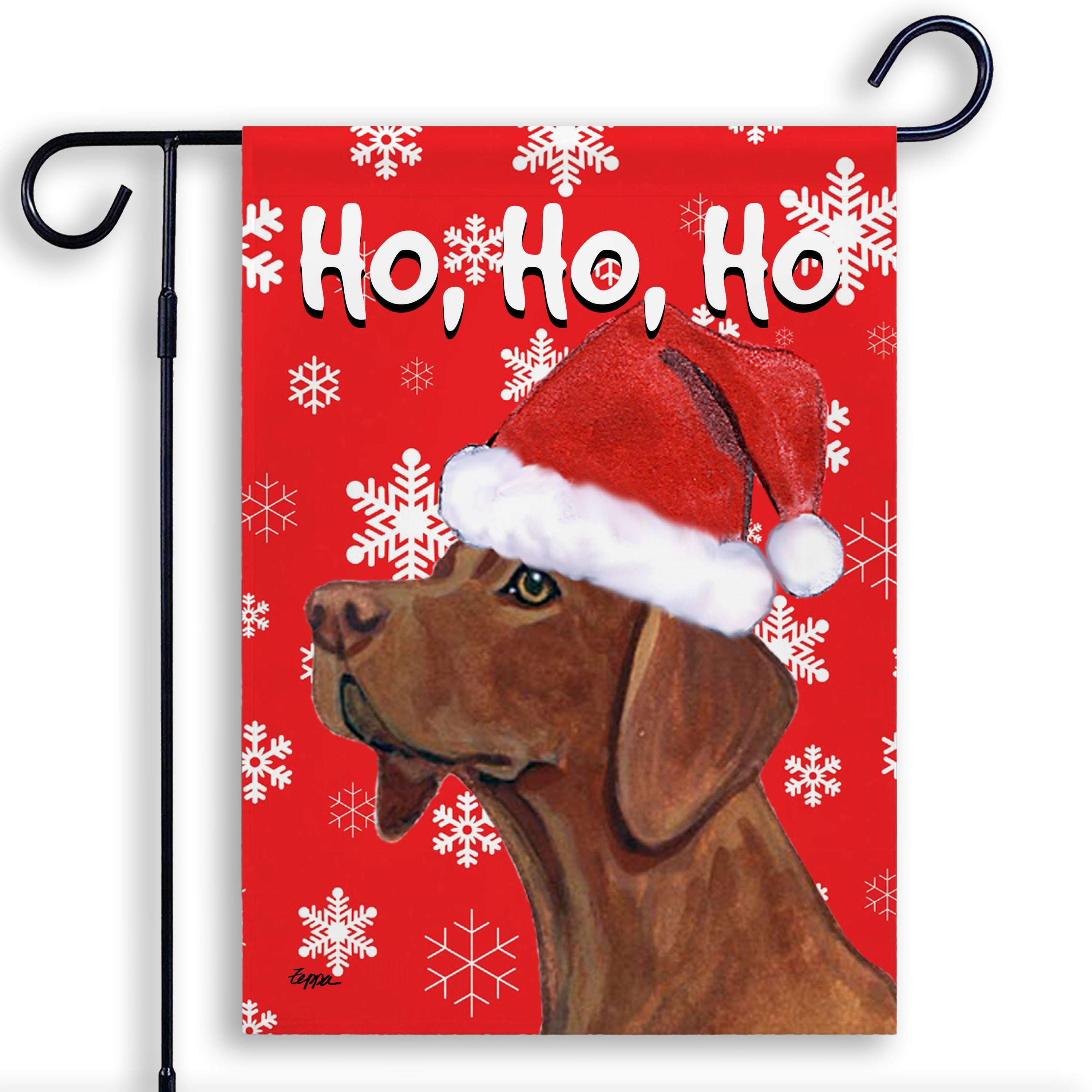 Vizsla Christmas Garden Flag