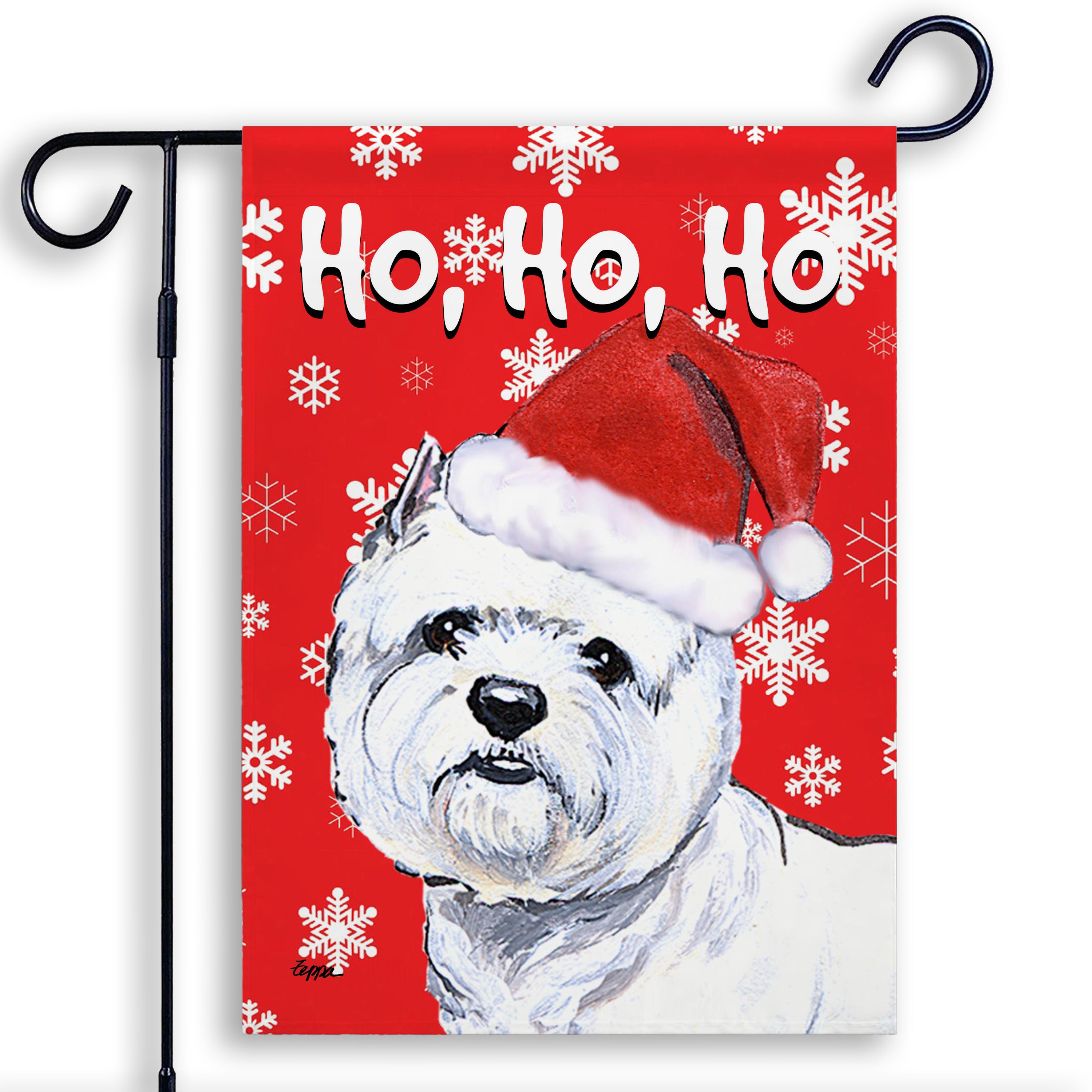 West Highland Terrier Christmas Garden Flag