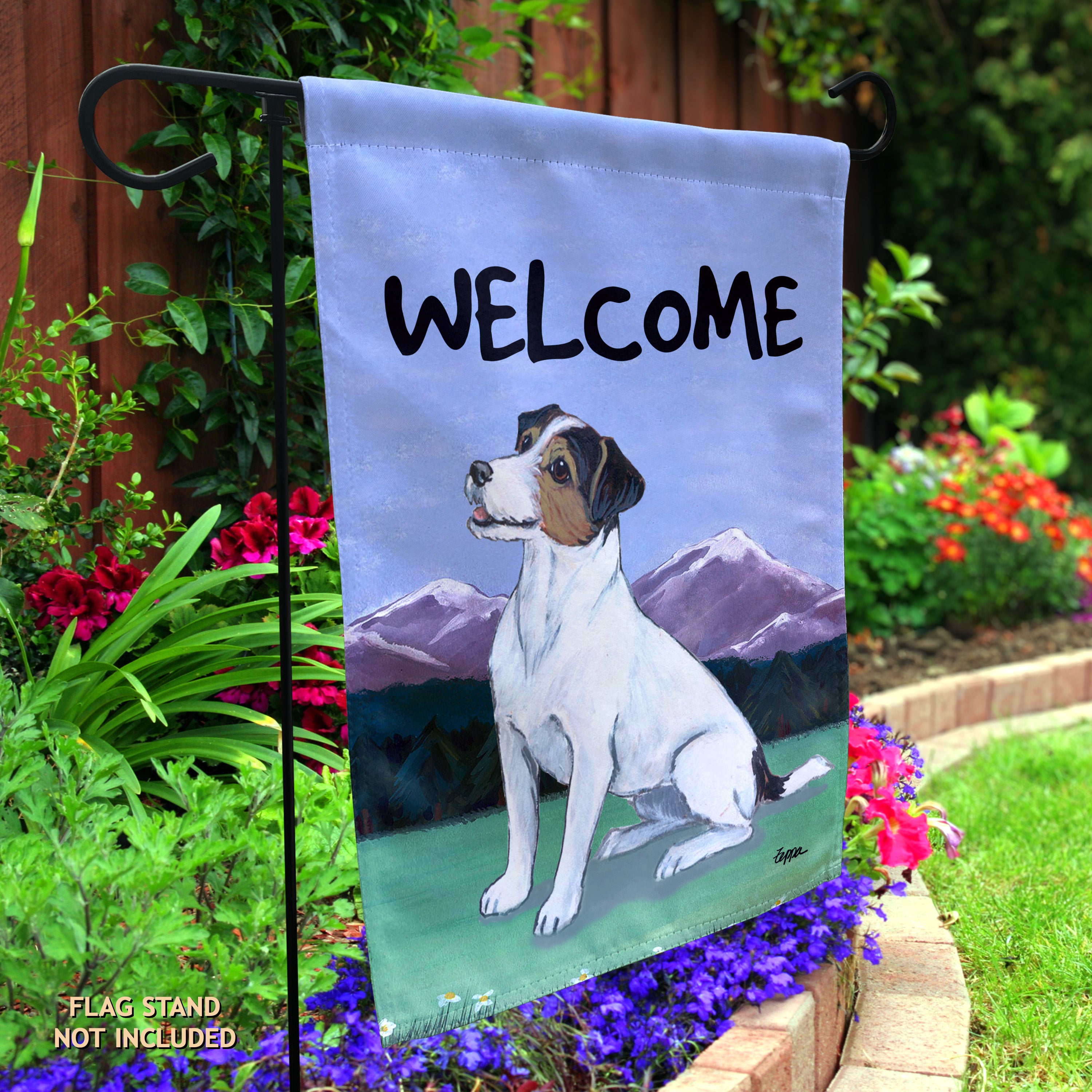Jack Russell Terrier Garden Flag