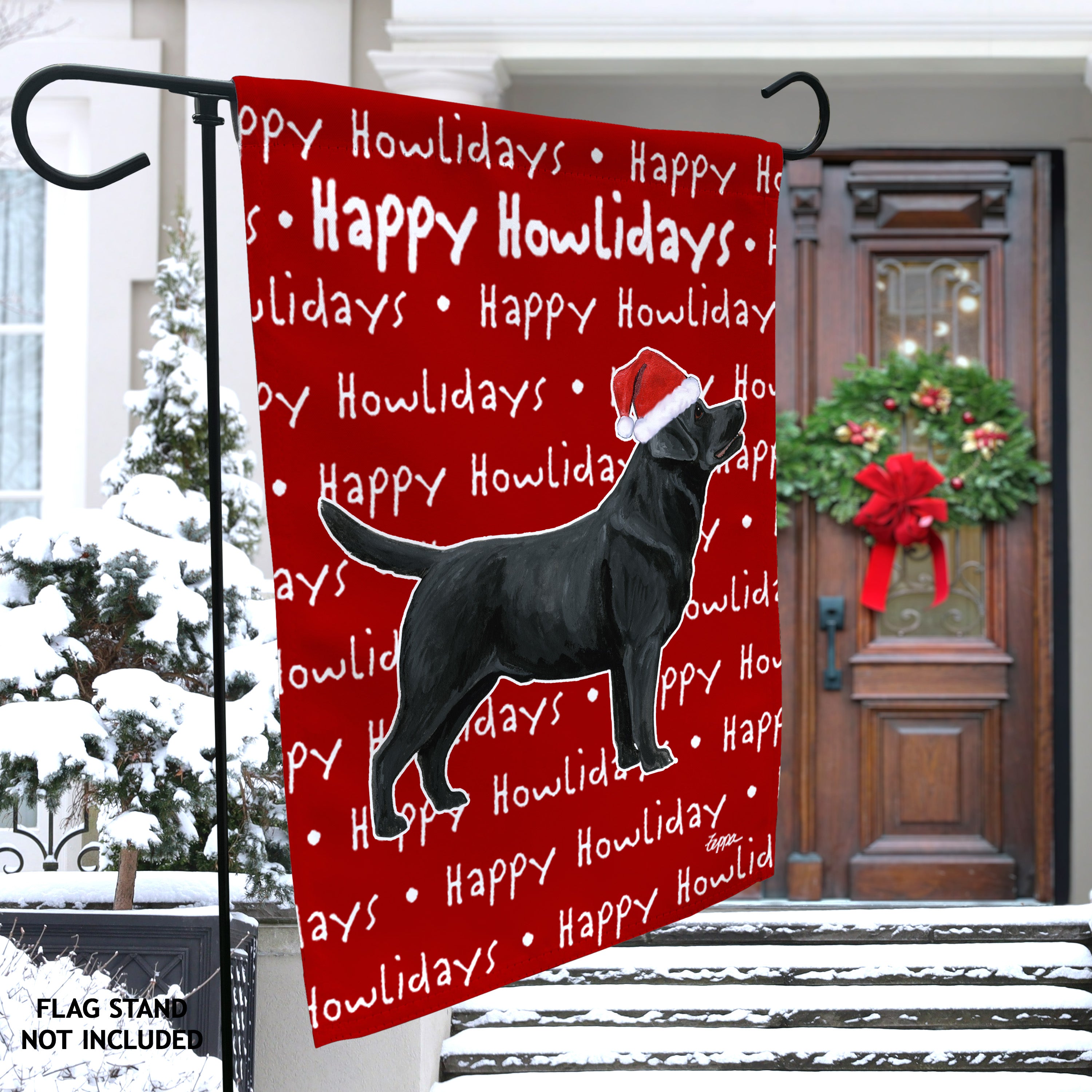 Labrador Retriever Christmas Garden Flag