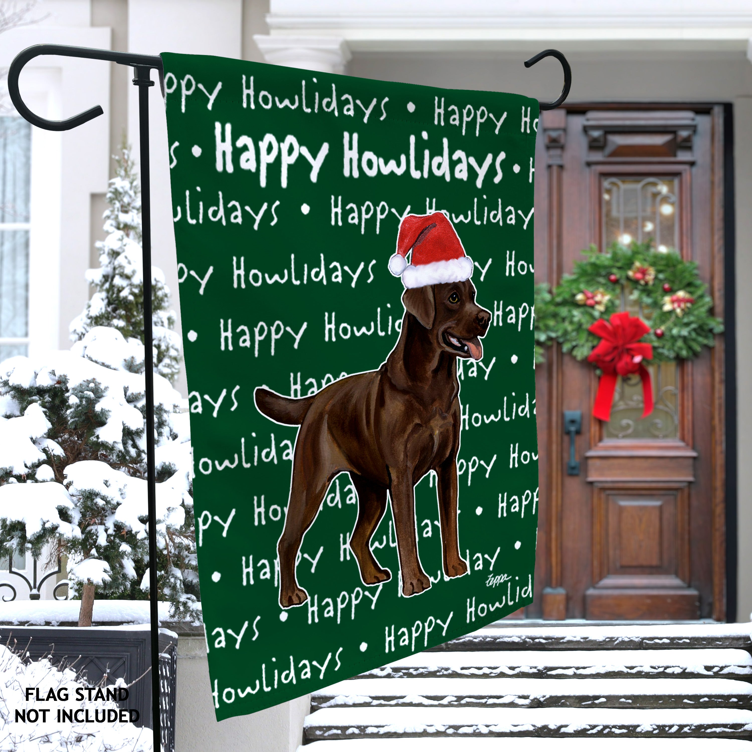 Labrador Retriever Christmas Garden Flag