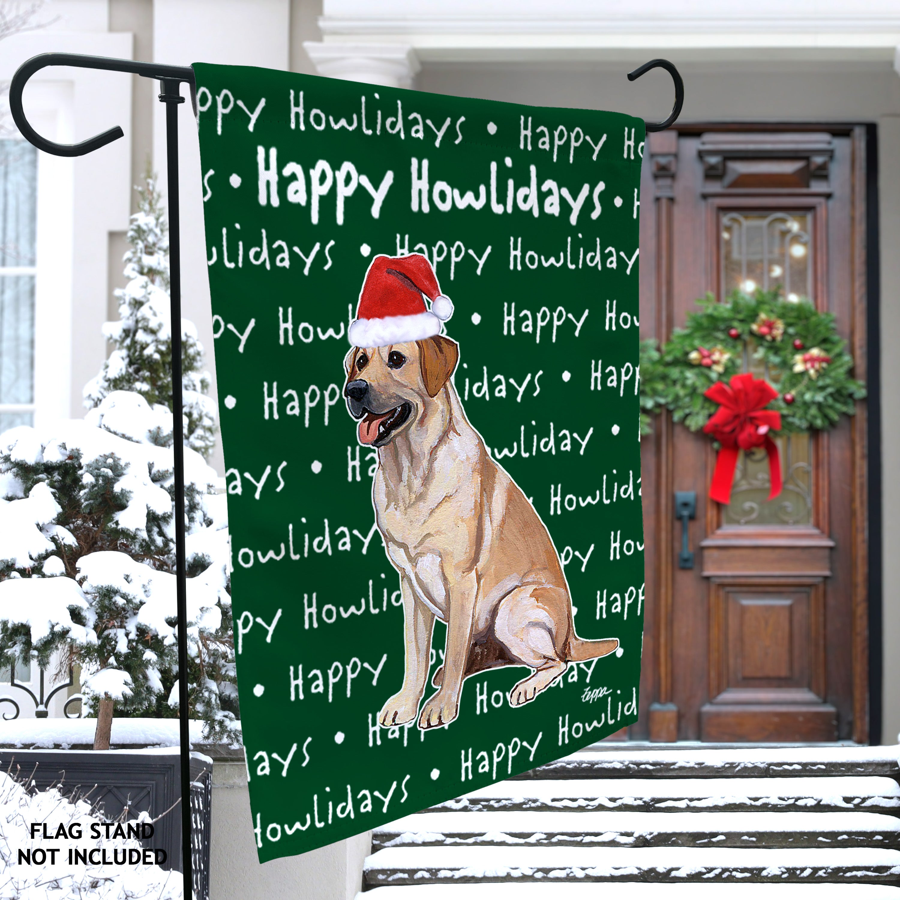 Labrador Retriever Christmas Garden Flag