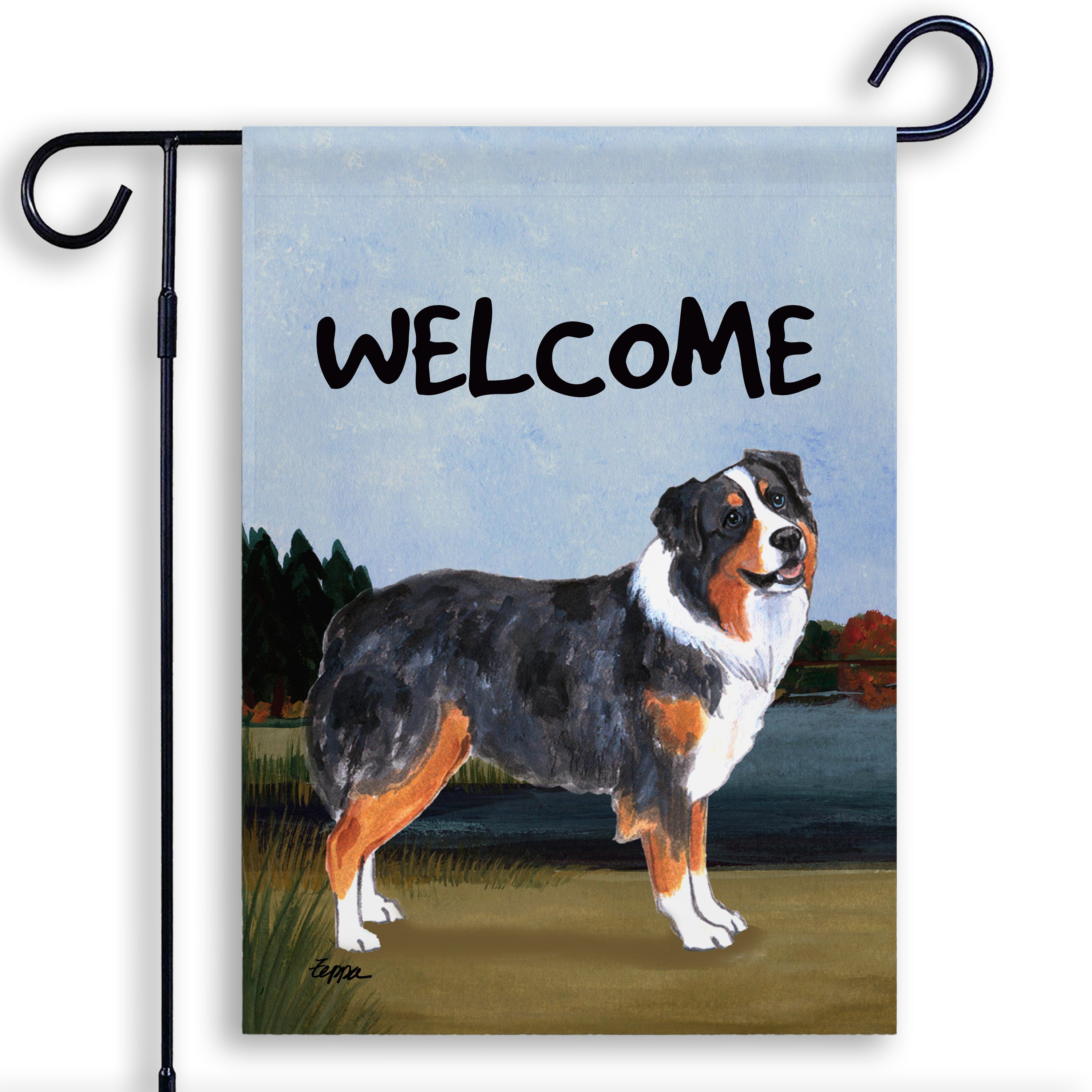 Australian Shepherd Garden Flag