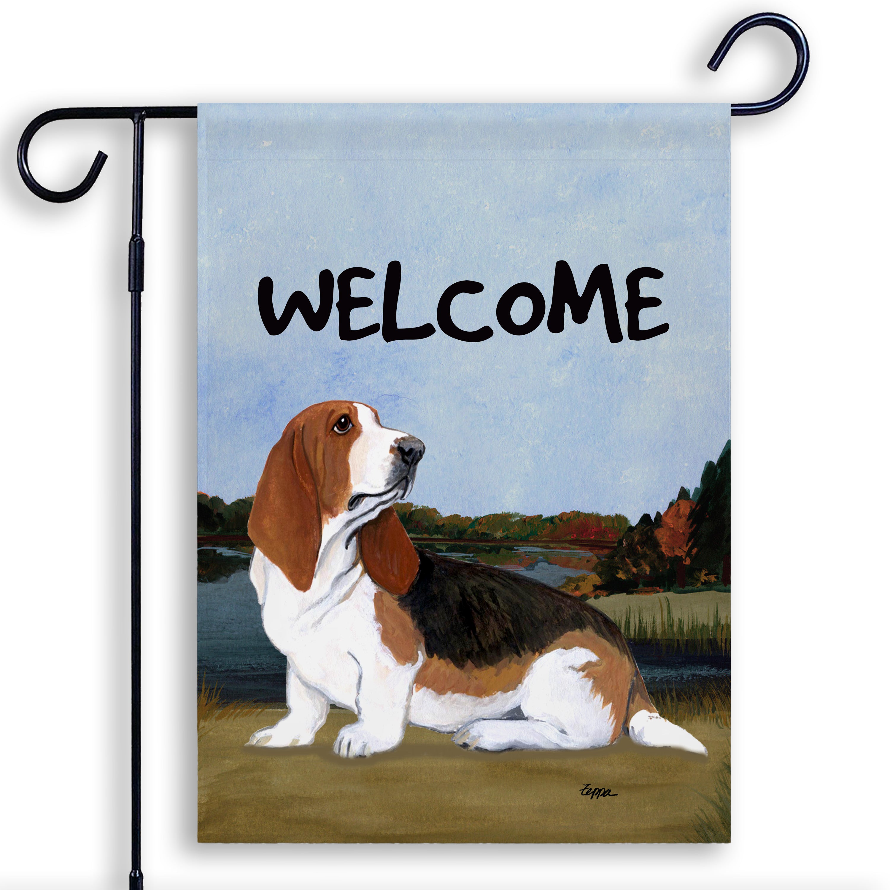 Basset Hound      Garden Flag