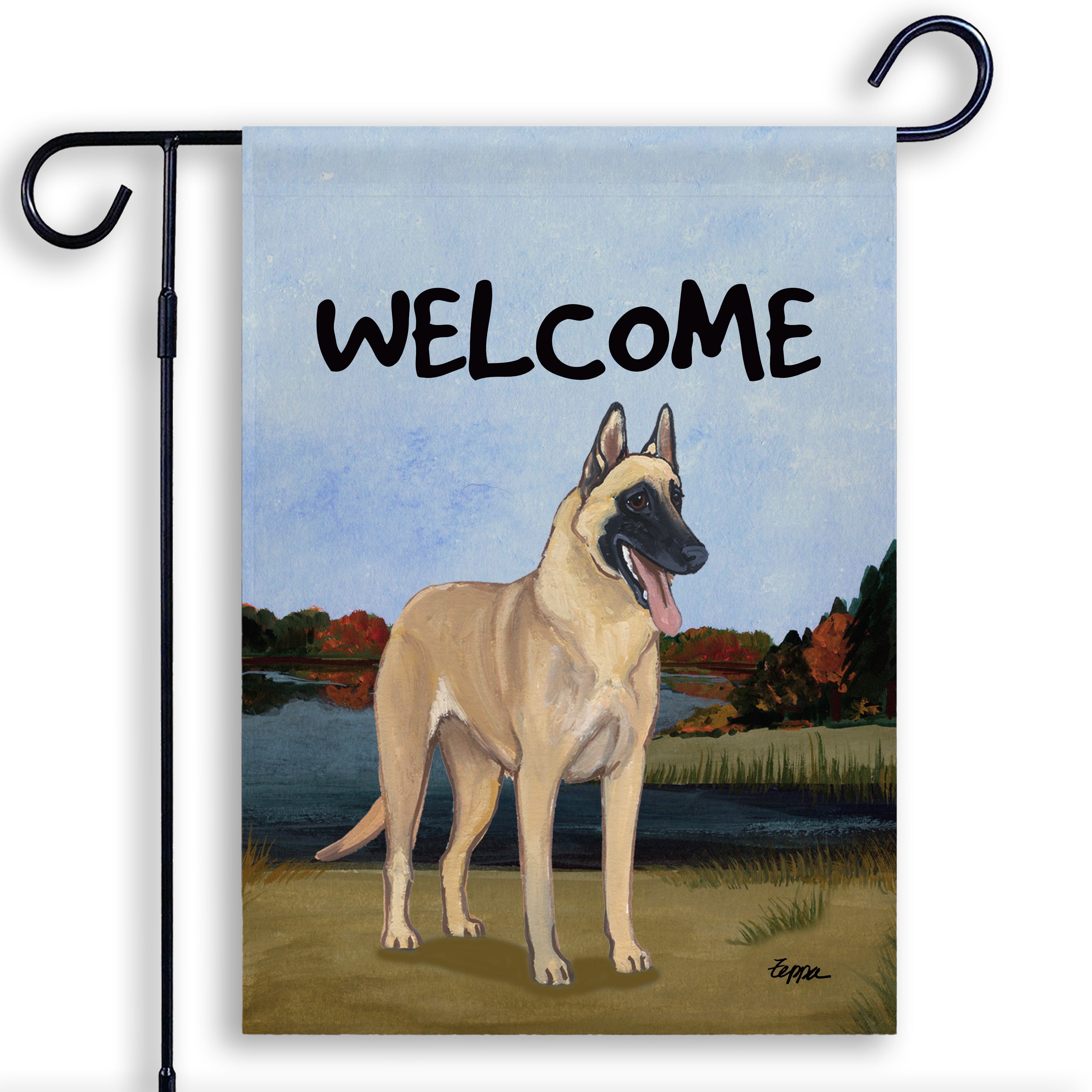 Belgian Malinois Garden Flag