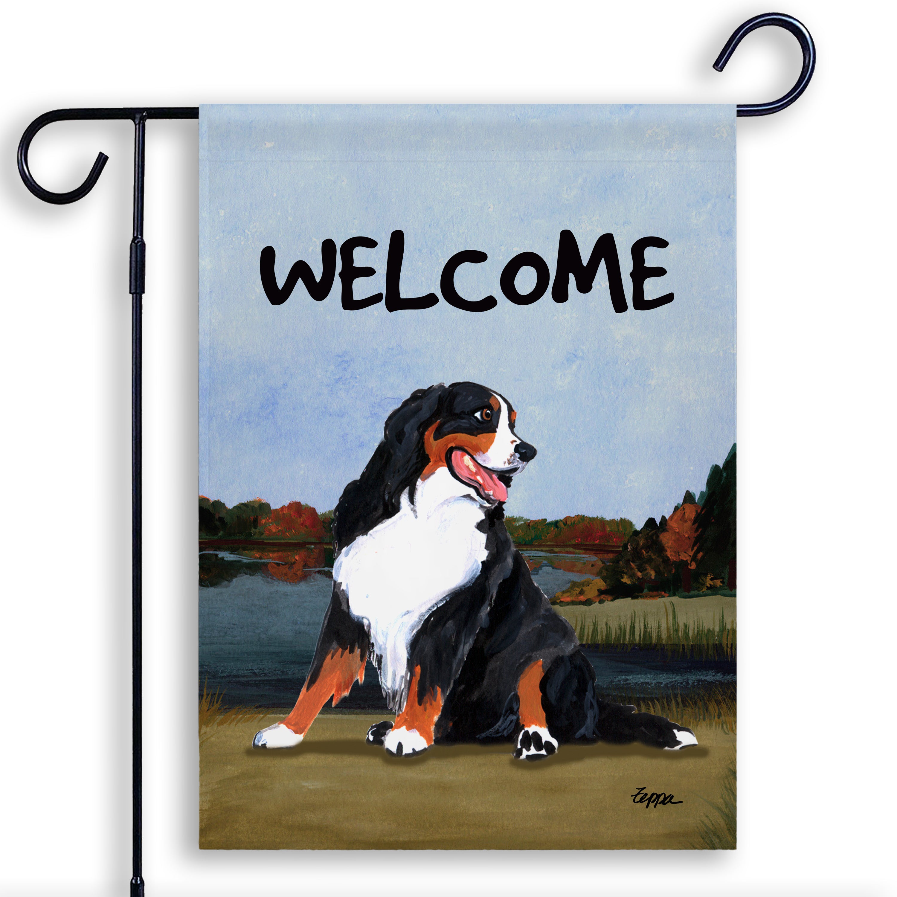 Bernese Mountain Dog Garden Flag